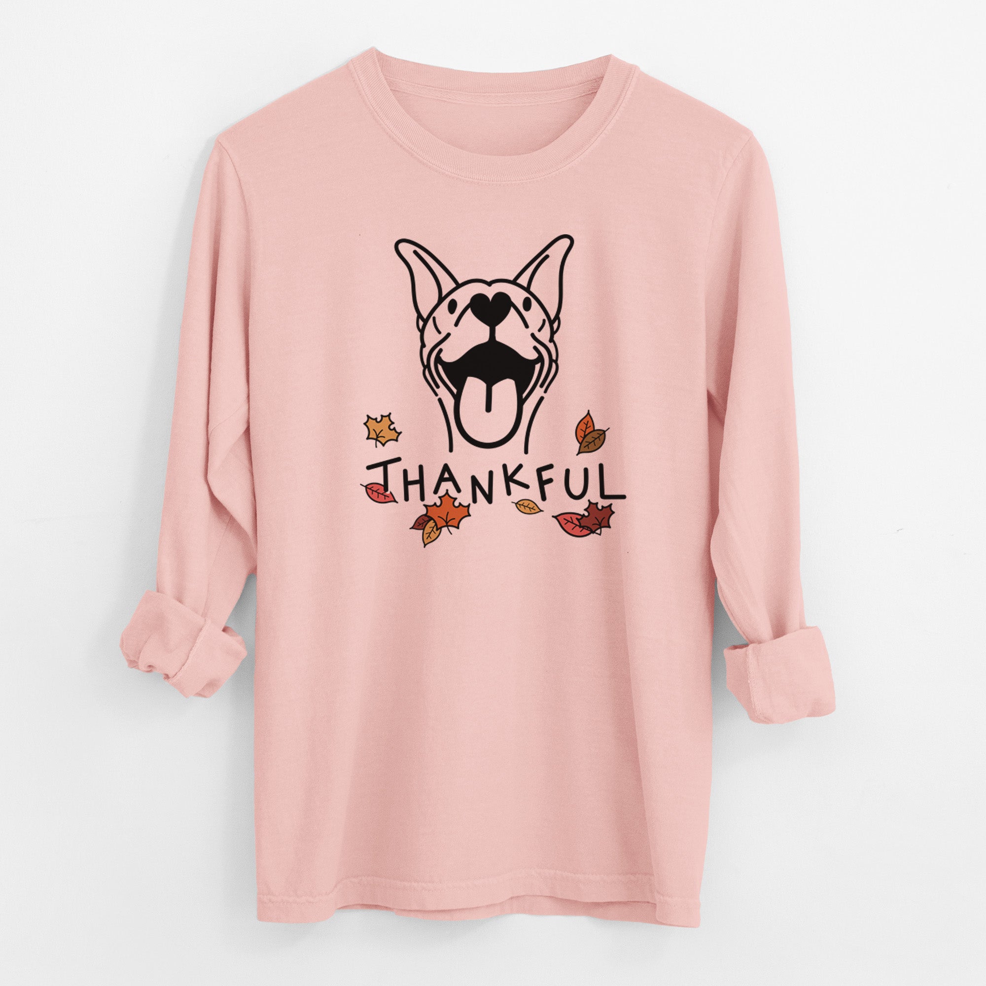 Thankful Basenji - Merlin - Men's Heavyweight 100% Cotton Long Sleeve