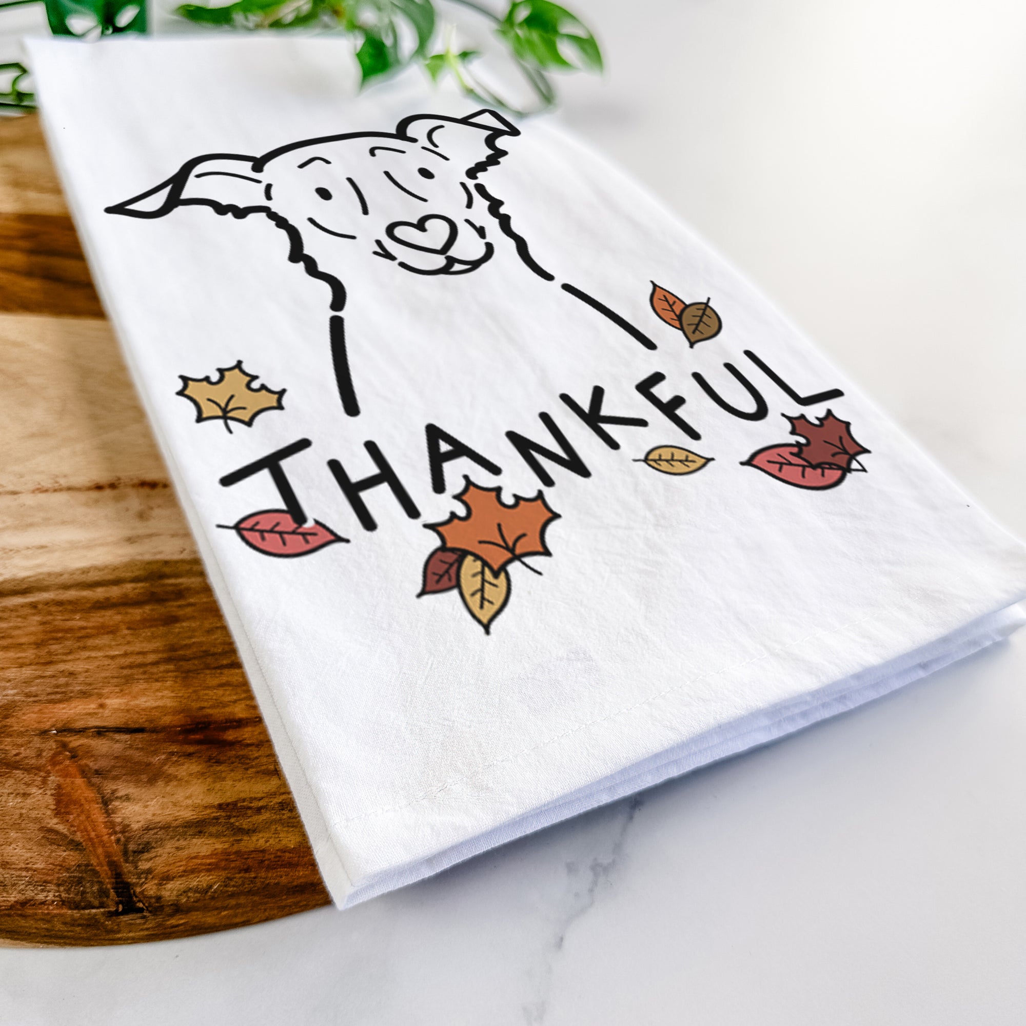 Thankful Border Collie Mix - Millie - Tea Towel