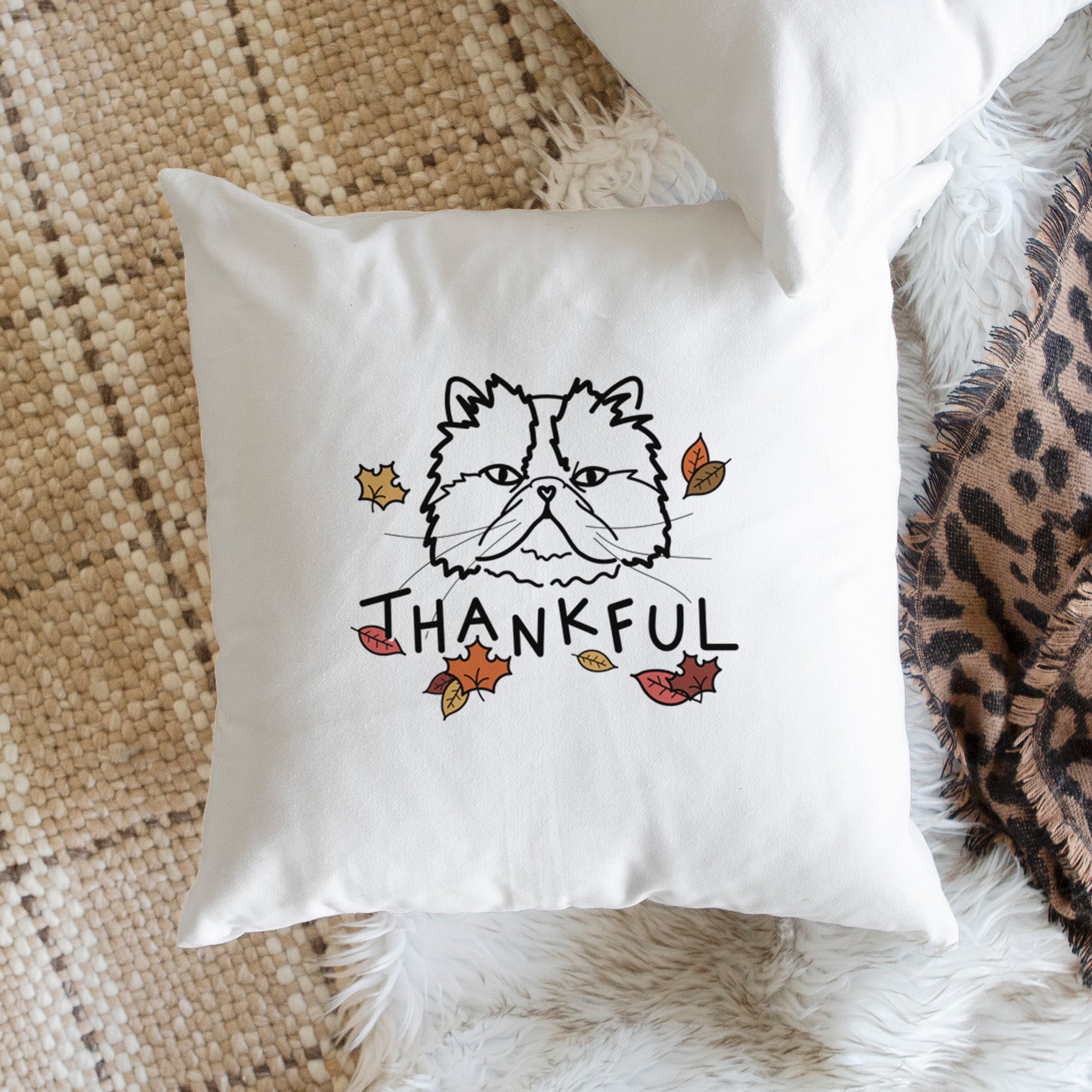 Love Always Persian Cat - Mila -  Throw Pillow Cover