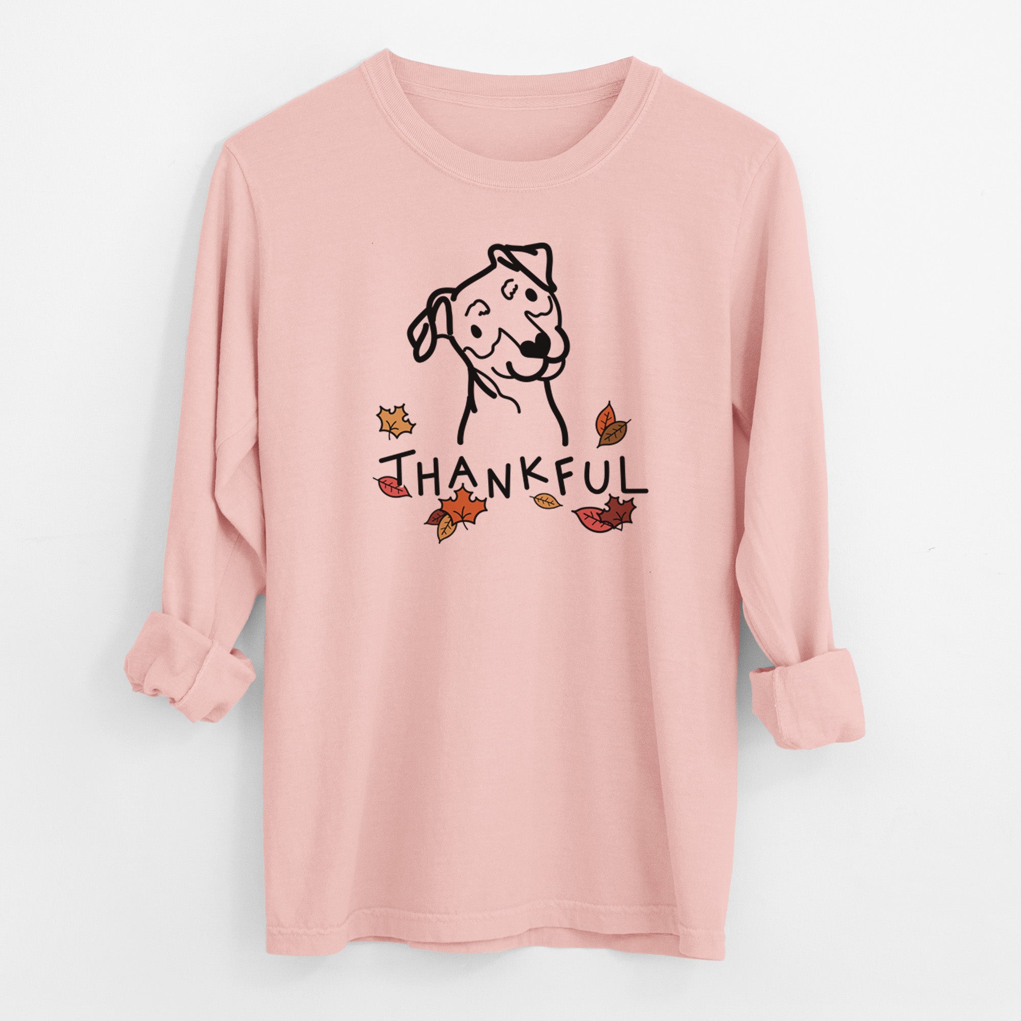 Thankful Mini Pinscher - Men's Heavyweight 100% Cotton Long Sleeve