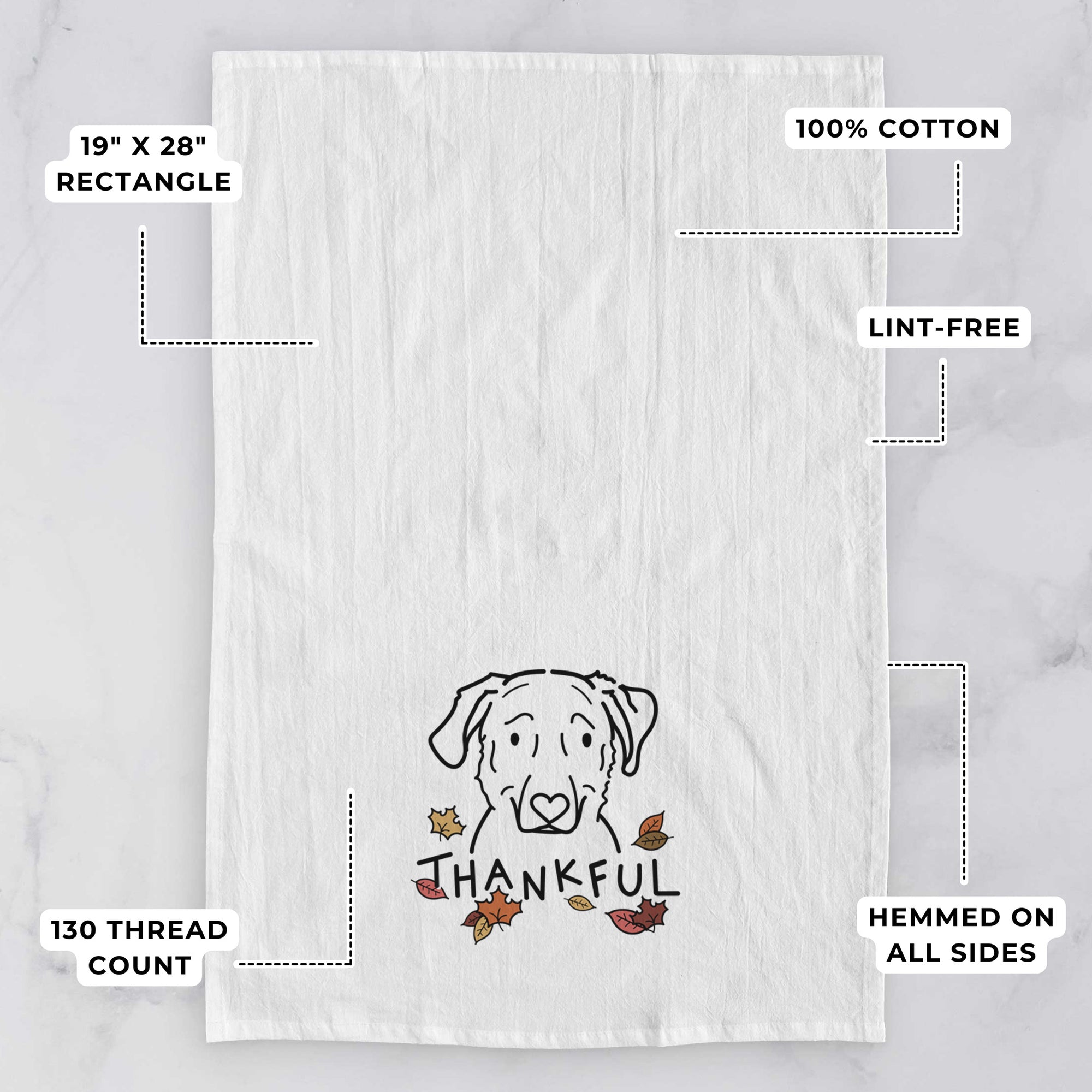 Thankful Golden Retriever Mix - Mitzi - Tea Towel