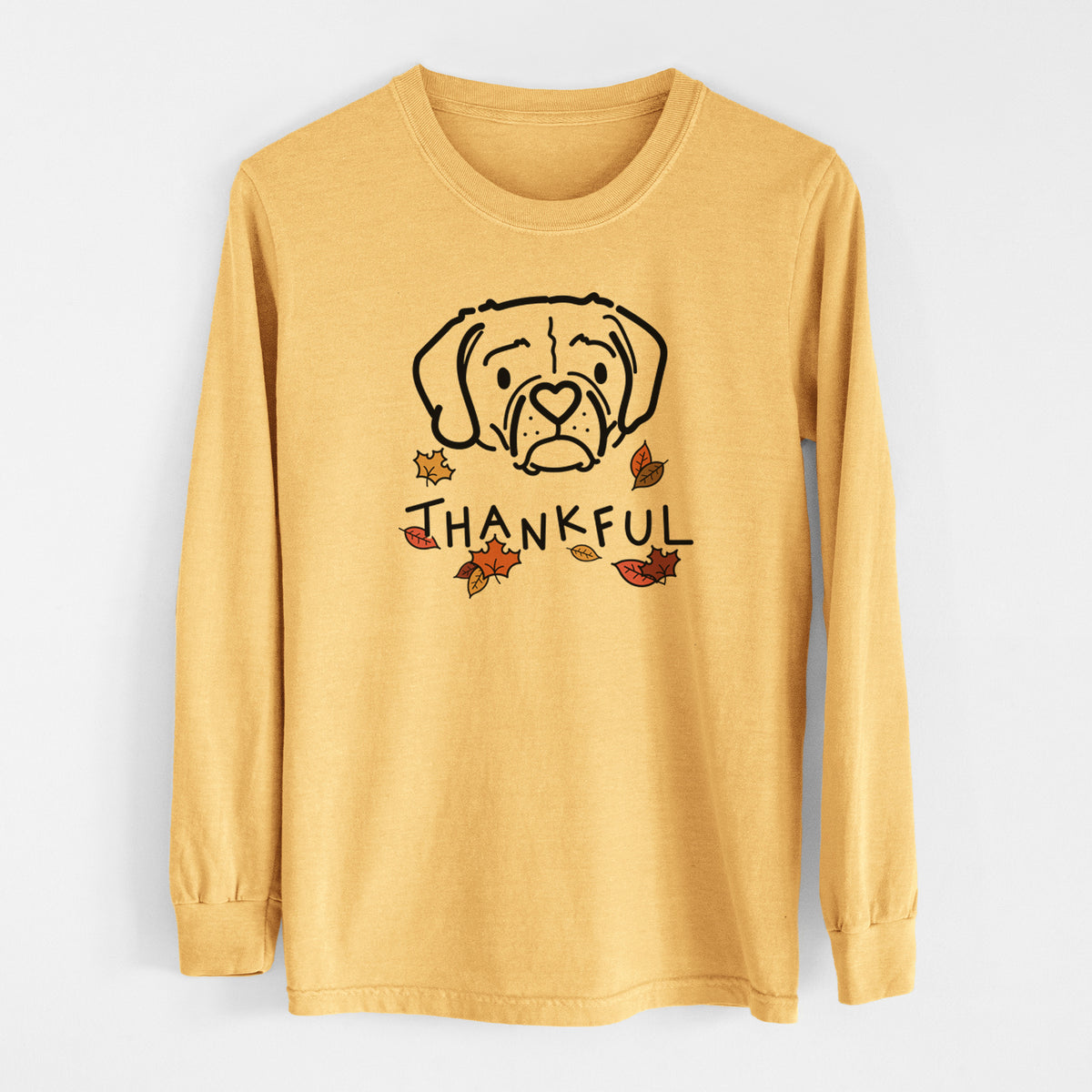 Thankful Puggle - Mitzi - Men&#39;s Heavyweight 100% Cotton Long Sleeve