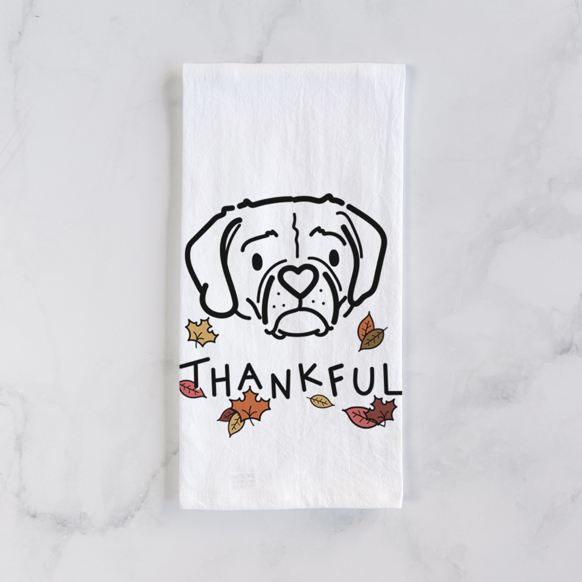 Thankful Puggle - Mitzi - Tea Towel