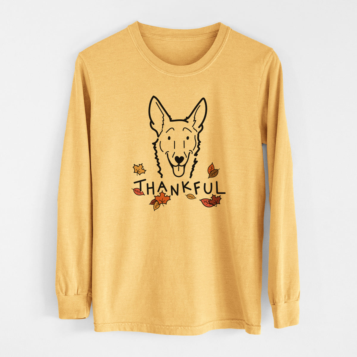 Thankful Carolina Dog - Mochi - Men&#39;s Heavyweight 100% Cotton Long Sleeve