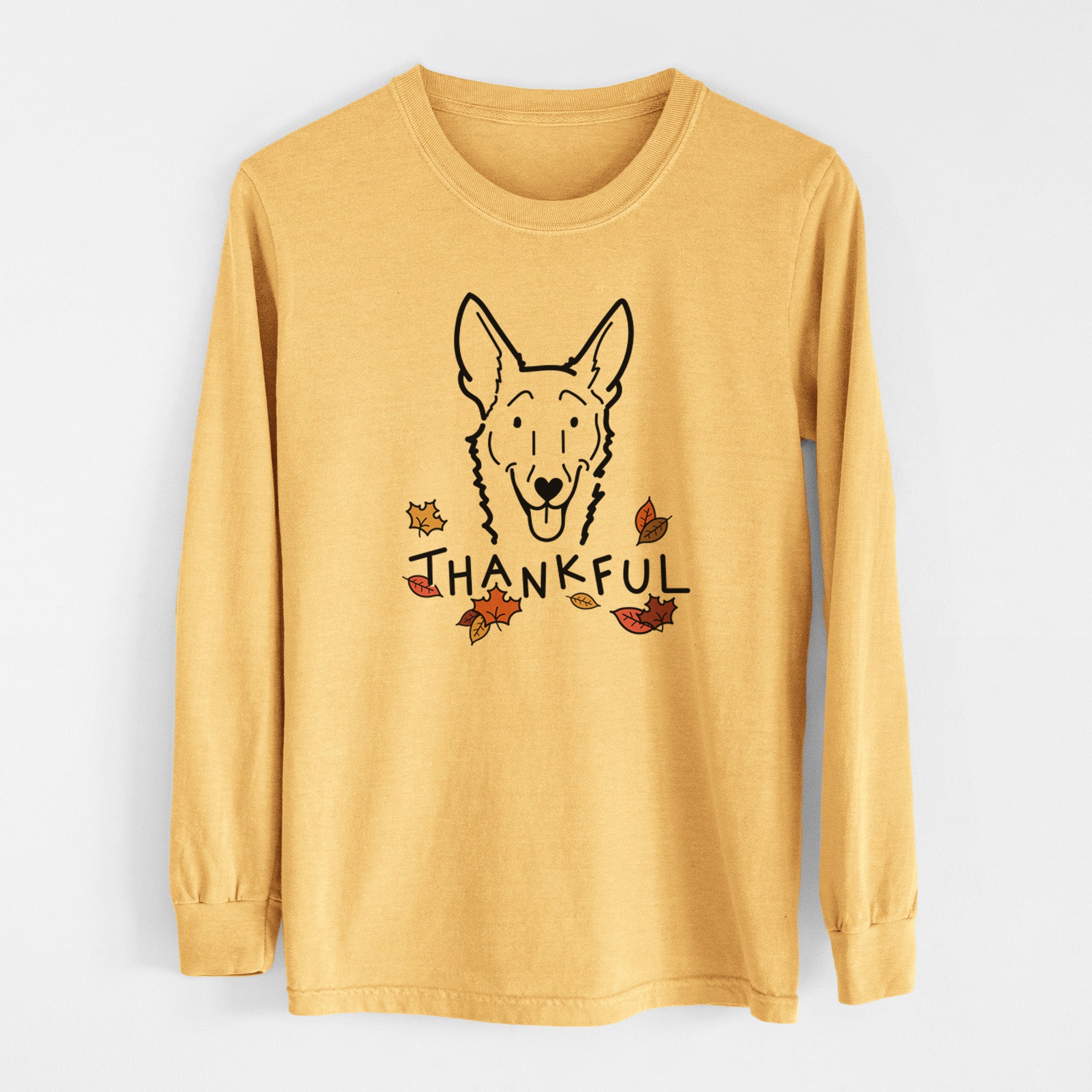 Thankful Carolina Dog - Mochi - Men's Heavyweight 100% Cotton Long Sleeve