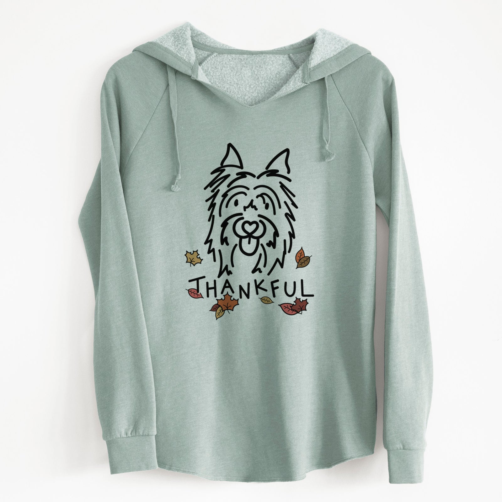 Thankful Silky Terrier - Monty - Cali Wave Hooded Sweatshirt