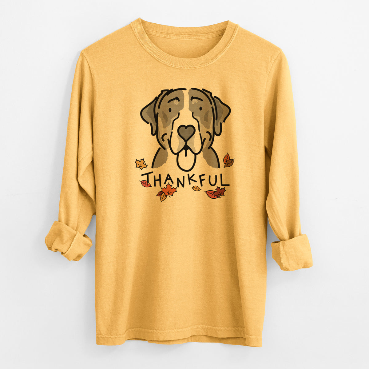 Thankful Greater Swiss Mountain Dog - Moose - Heavyweight 100% Cotton Long Sleeve