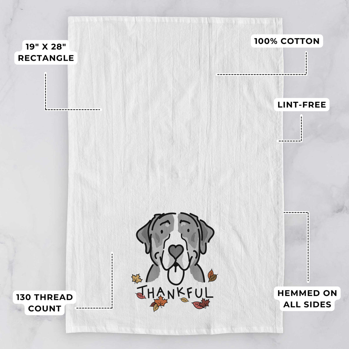 Thankful Greater Swiss Mountain Dog - Moose - Tea Towel