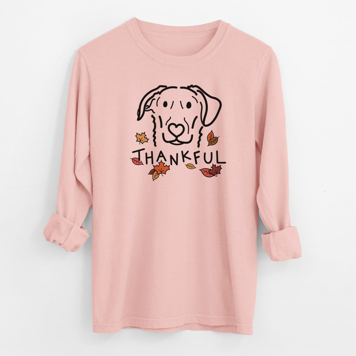Thankful German Shepherd Mix - Morrison - Men's Heavyweight 100% Cotton Long Sleeve