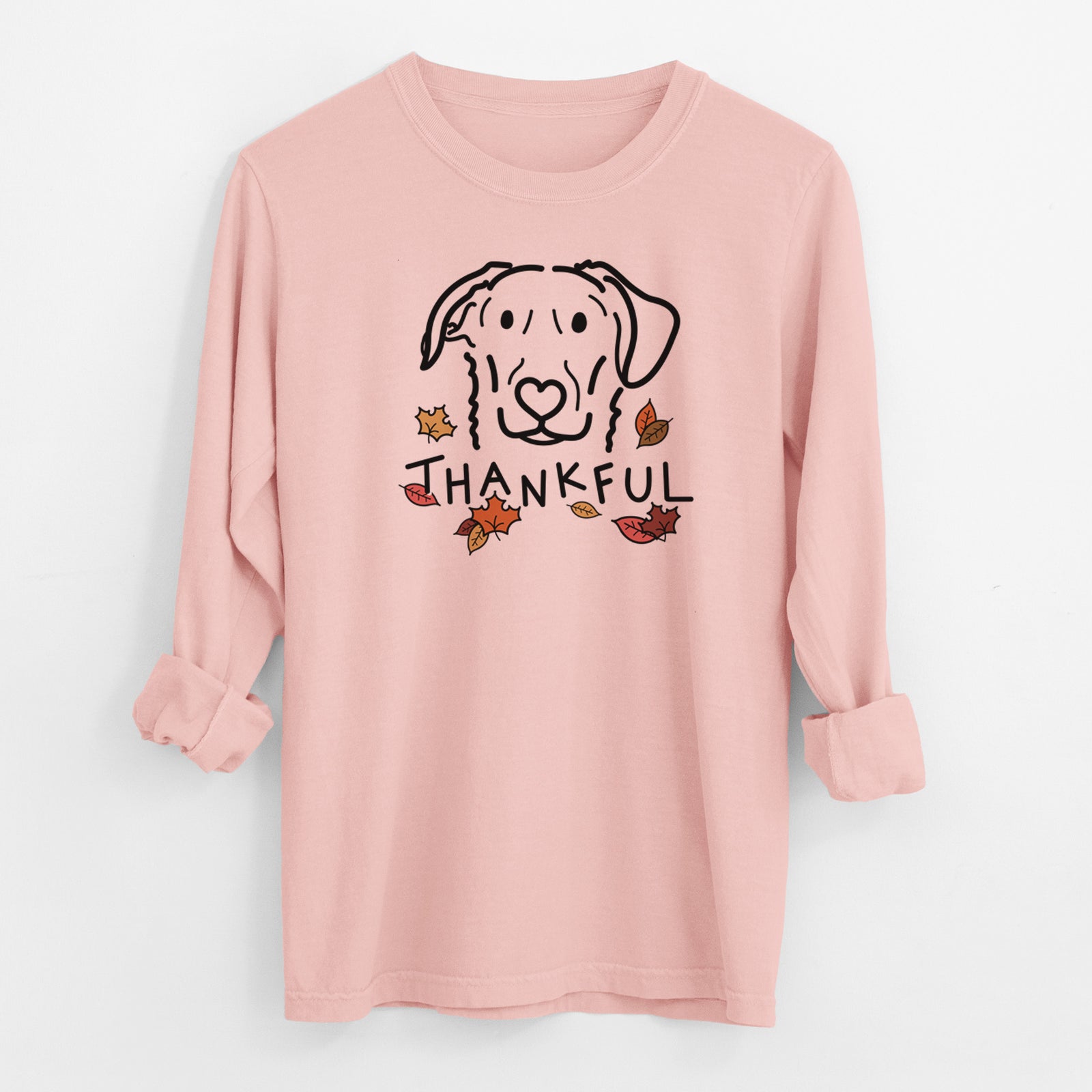 Thankful German Shepherd Mix - Morrison - Men's Heavyweight 100% Cotton Long Sleeve