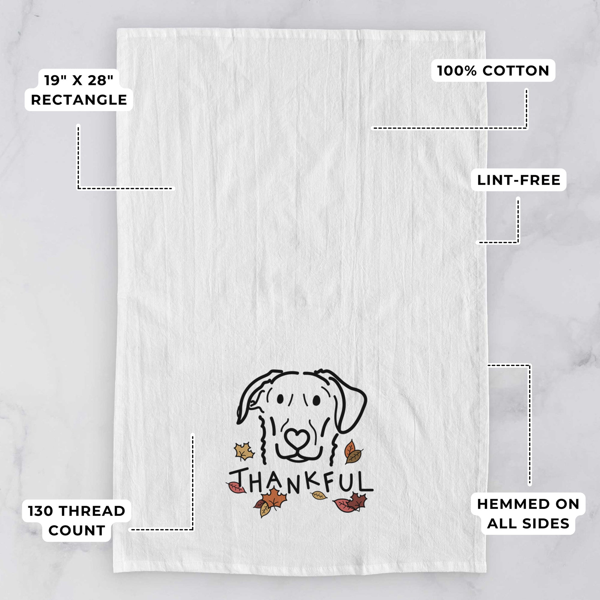 Thankful German Shepherd Mix - Morrison - Tea Towel