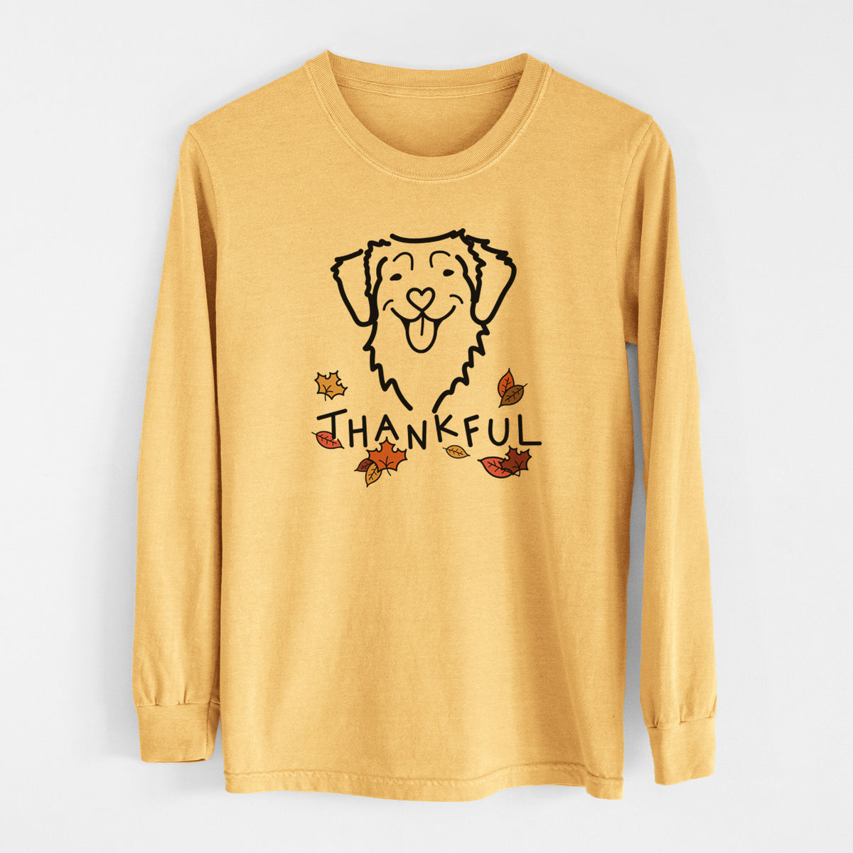 Thankful Nova Scotia Duck Tolling Retriever - Men&#39;s Heavyweight 100% Cotton Long Sleeve