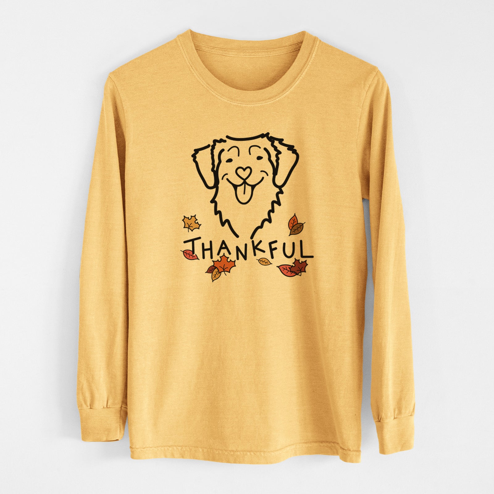 Thankful Nova Scotia Duck Tolling Retriever - Men's Heavyweight 100% Cotton Long Sleeve