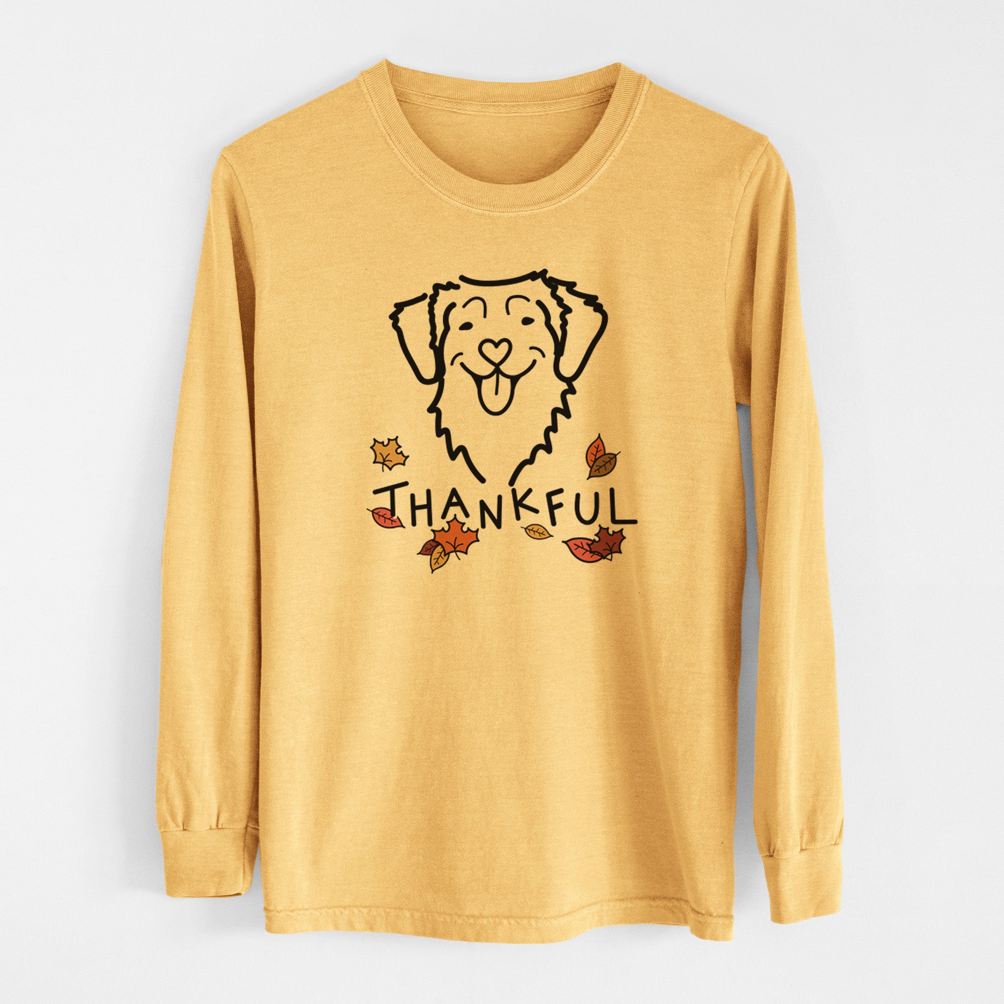 Thankful Nova Scotia Duck Tolling Retriever - Men's Heavyweight 100% Cotton Long Sleeve