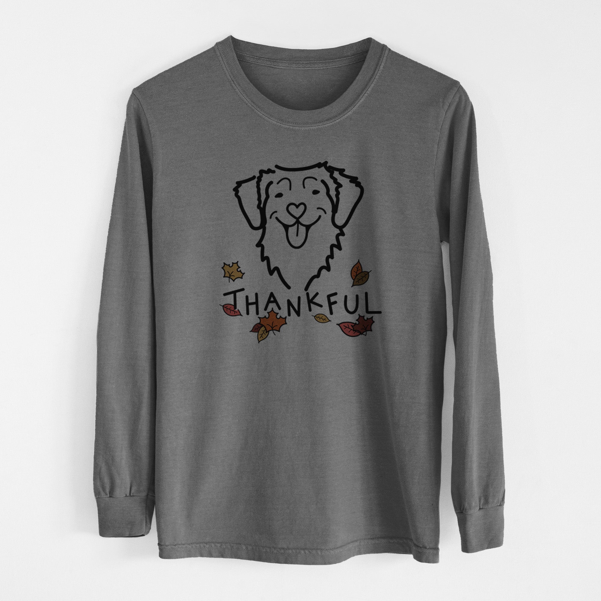 Thankful Nova Scotia Duck Tolling Retriever - Men's Heavyweight 100% Cotton Long Sleeve