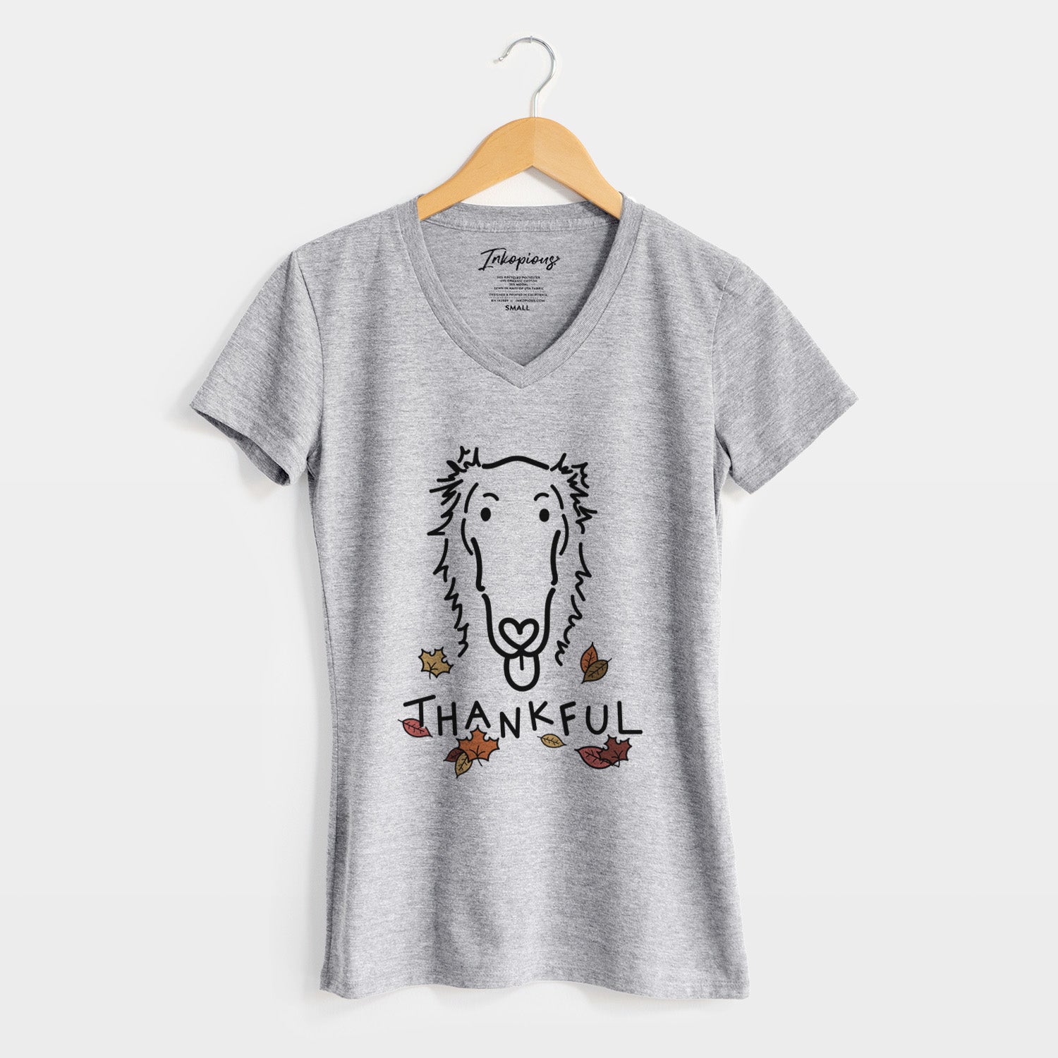 Thankful Borzoi - Opal - Women's Perfect V-neck Shirt