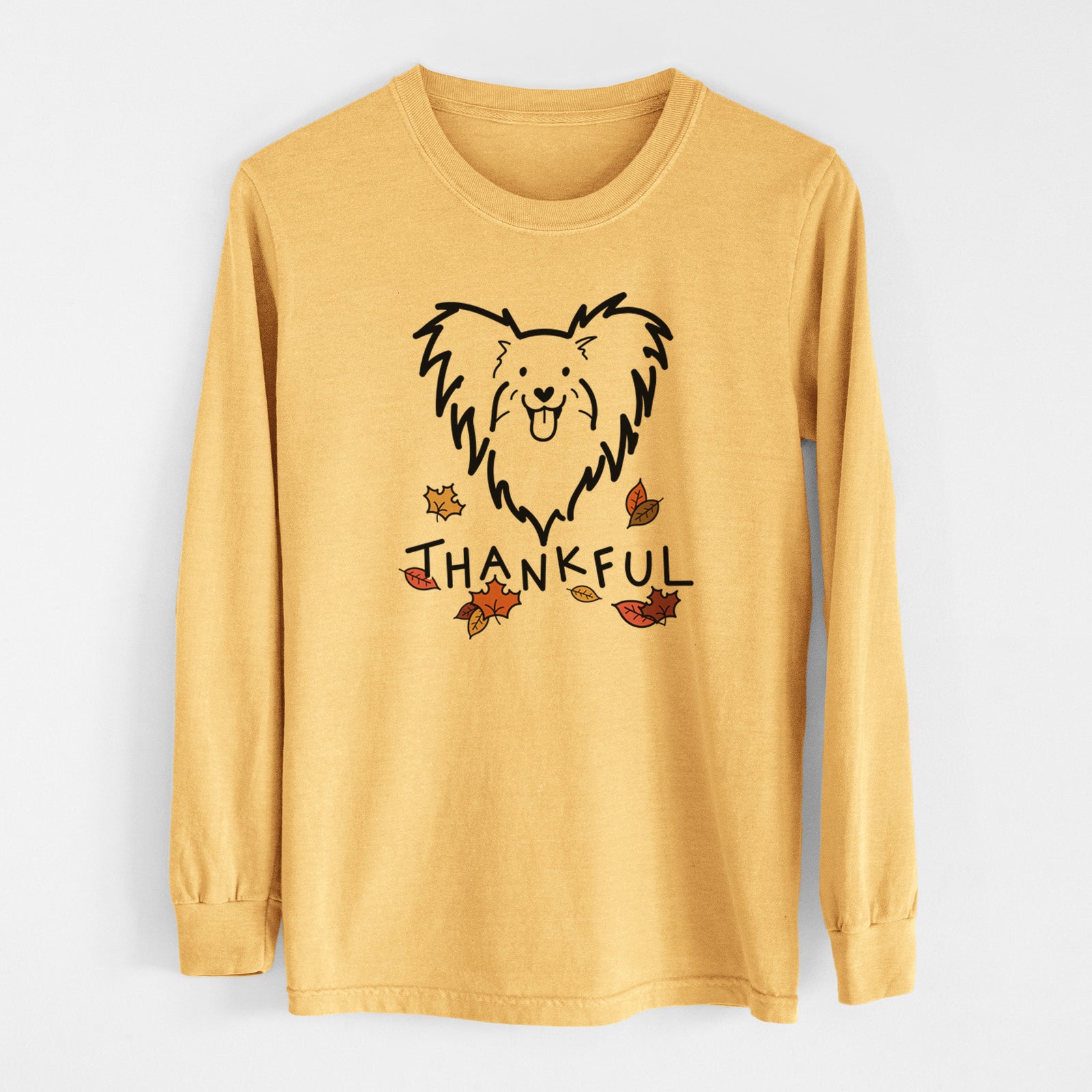 Thankful Papillon - Men's Heavyweight 100% Cotton Long Sleeve