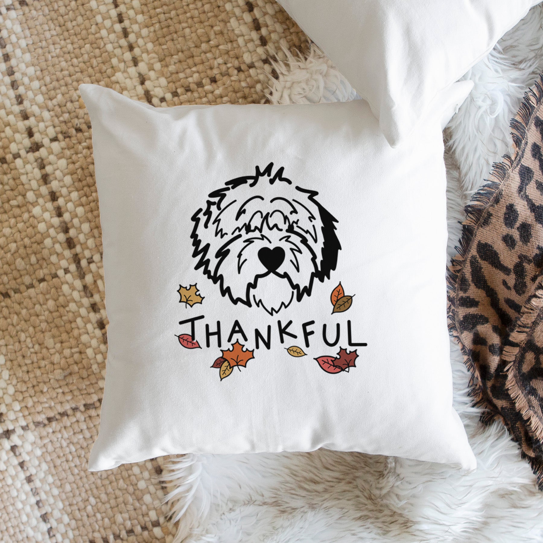 Love Always Old English Sheepdog - Penny -  Throw Pillow Cover