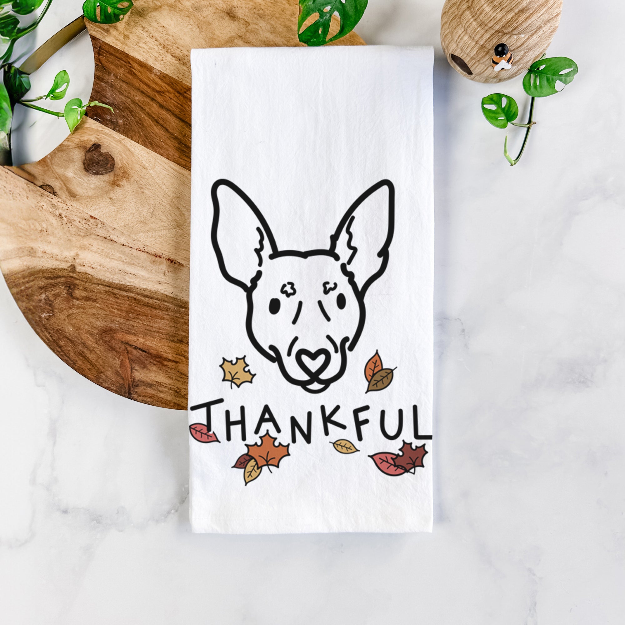 Thankful Rat Terrier - Penny - Tea Towel