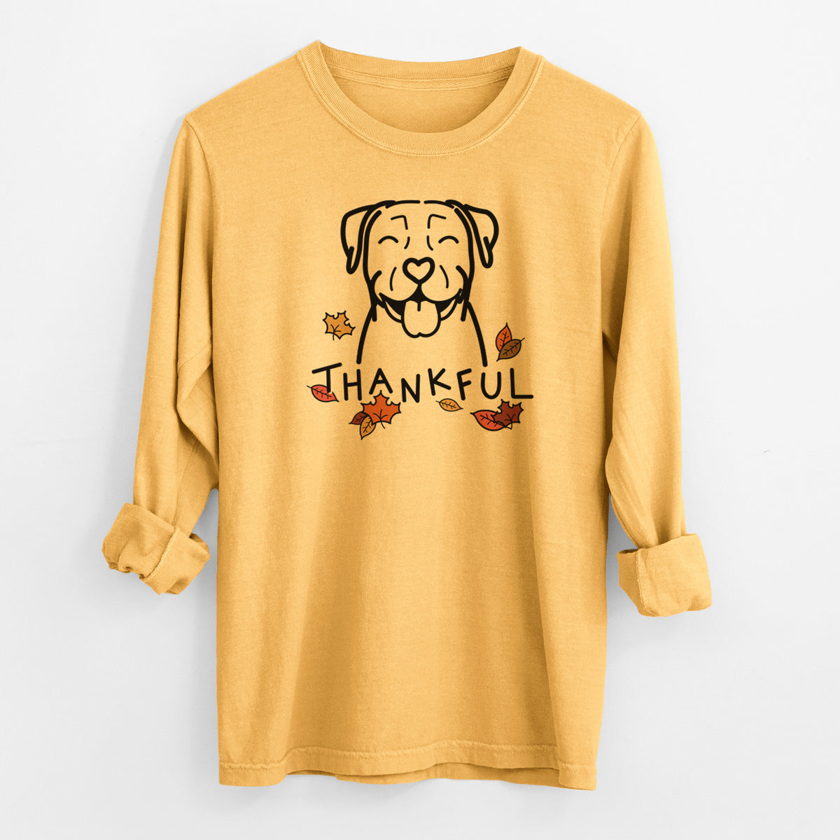 Thankful Pitbull - Men's Heavyweight 100% Cotton Long Sleeve