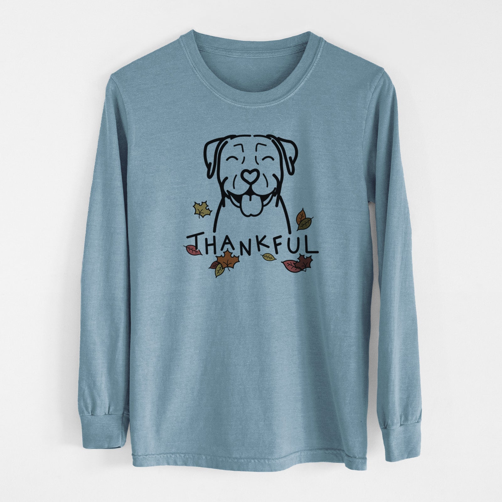 Thankful Pitbull - Men's Heavyweight 100% Cotton Long Sleeve