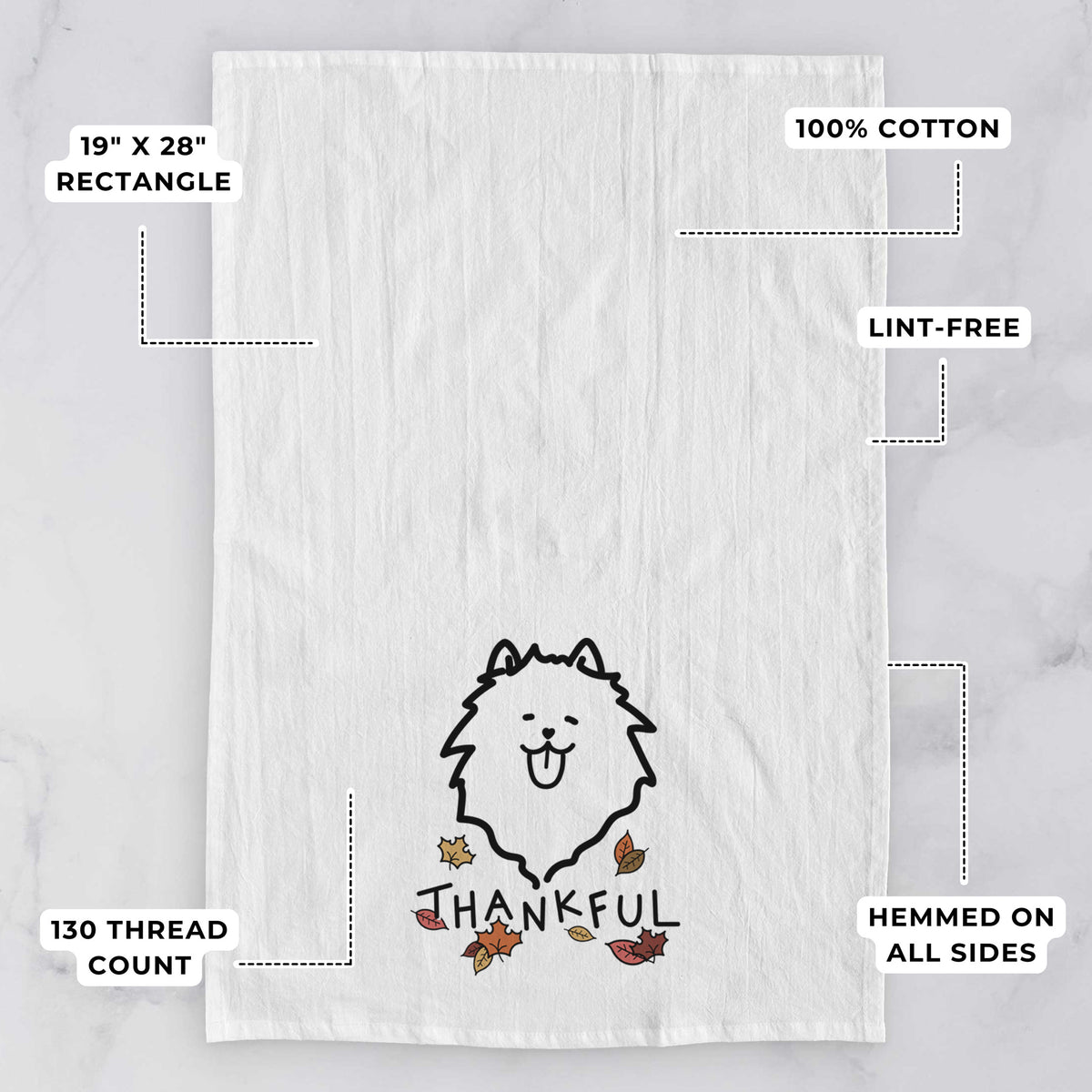 Thankful Pomeranian - Tea Towel