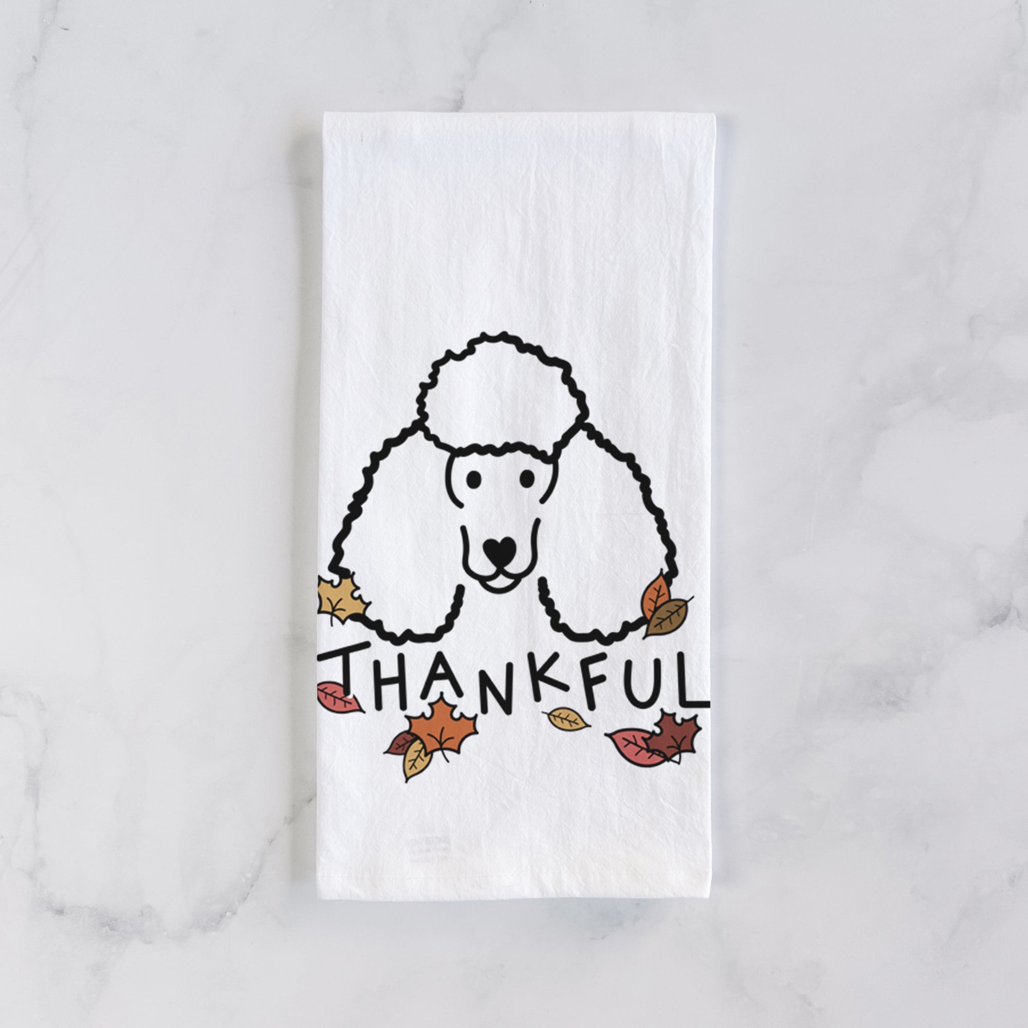 Thankful Poodle - Tea Towel