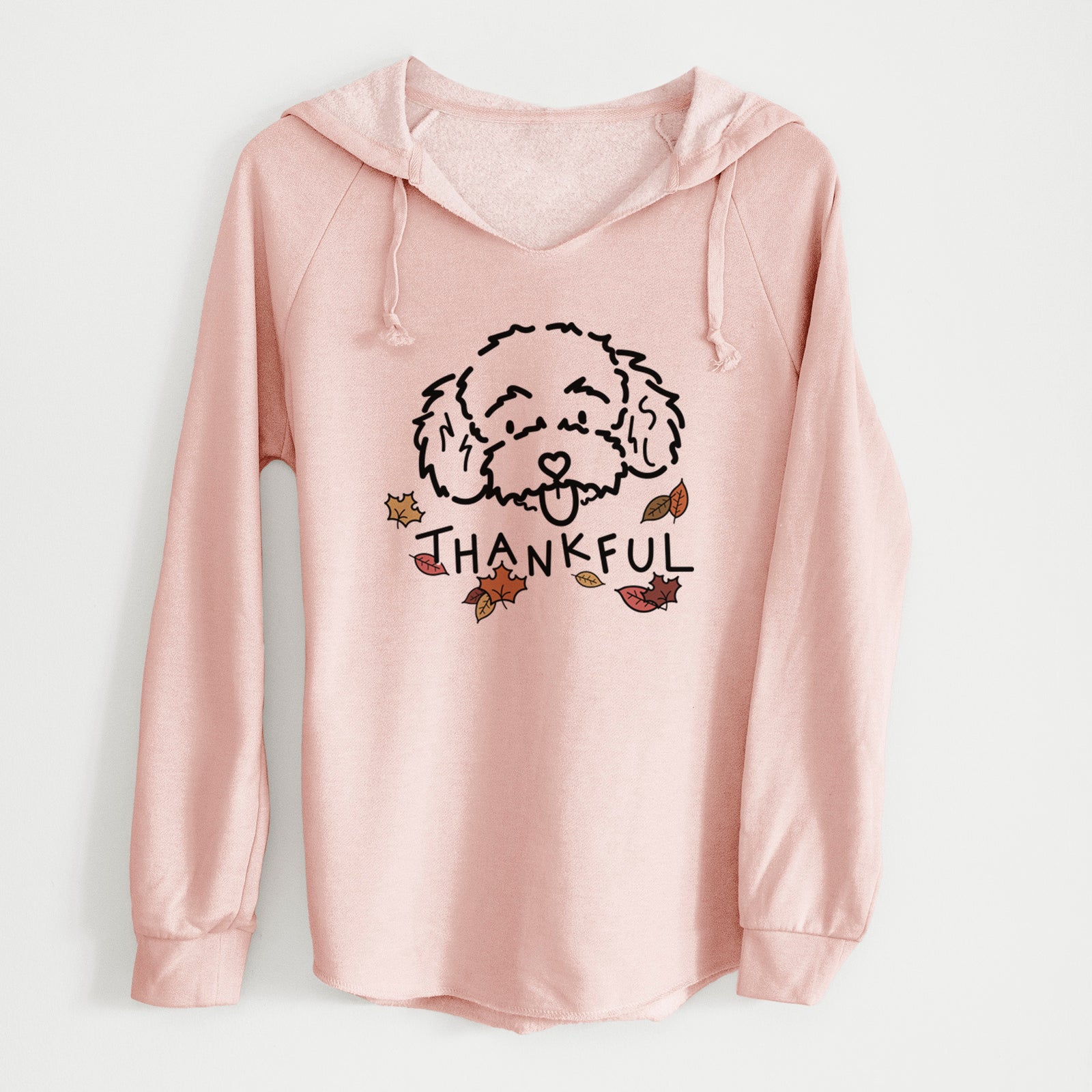 Thankful Toy Poodle - Ricci - Cali Wave Hooded Sweatshirt