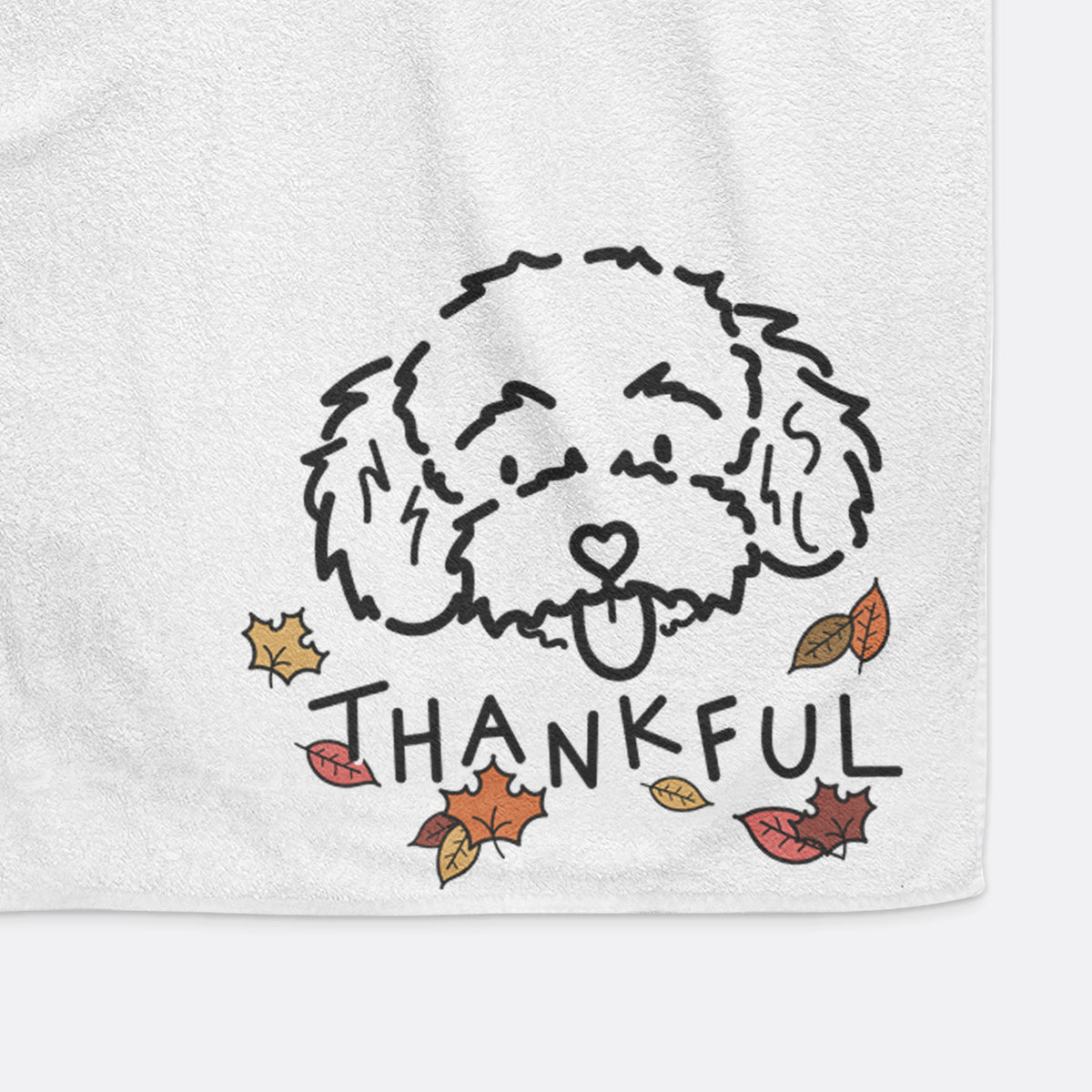 Thankful Toy Poodle - Ricci - Hand Towel