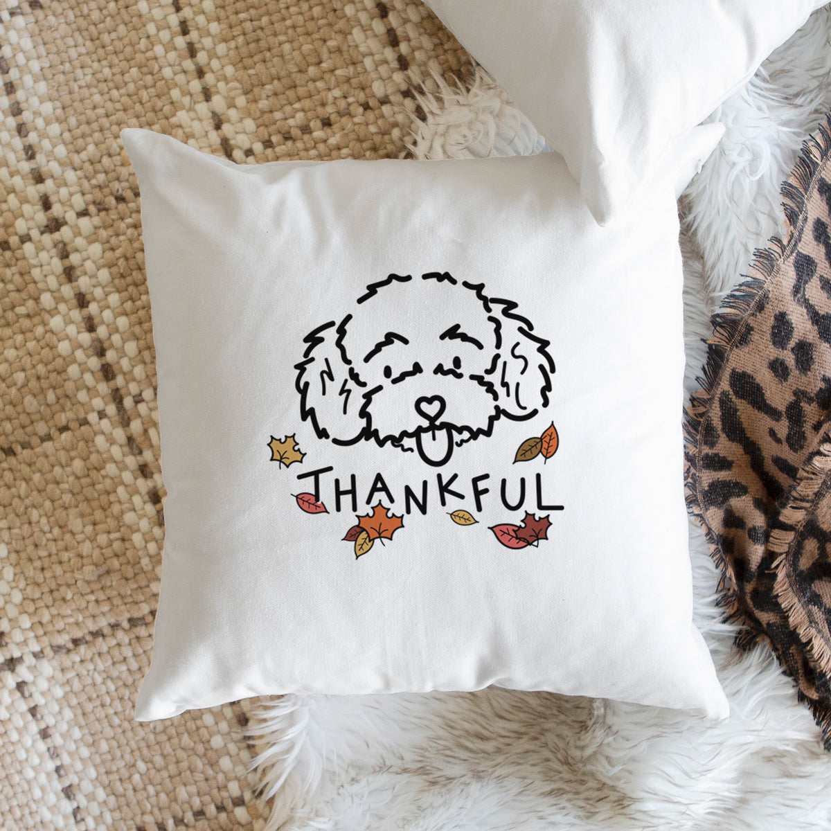 Love Always Toy Poodle - Ricci -  Throw Pillow Cover