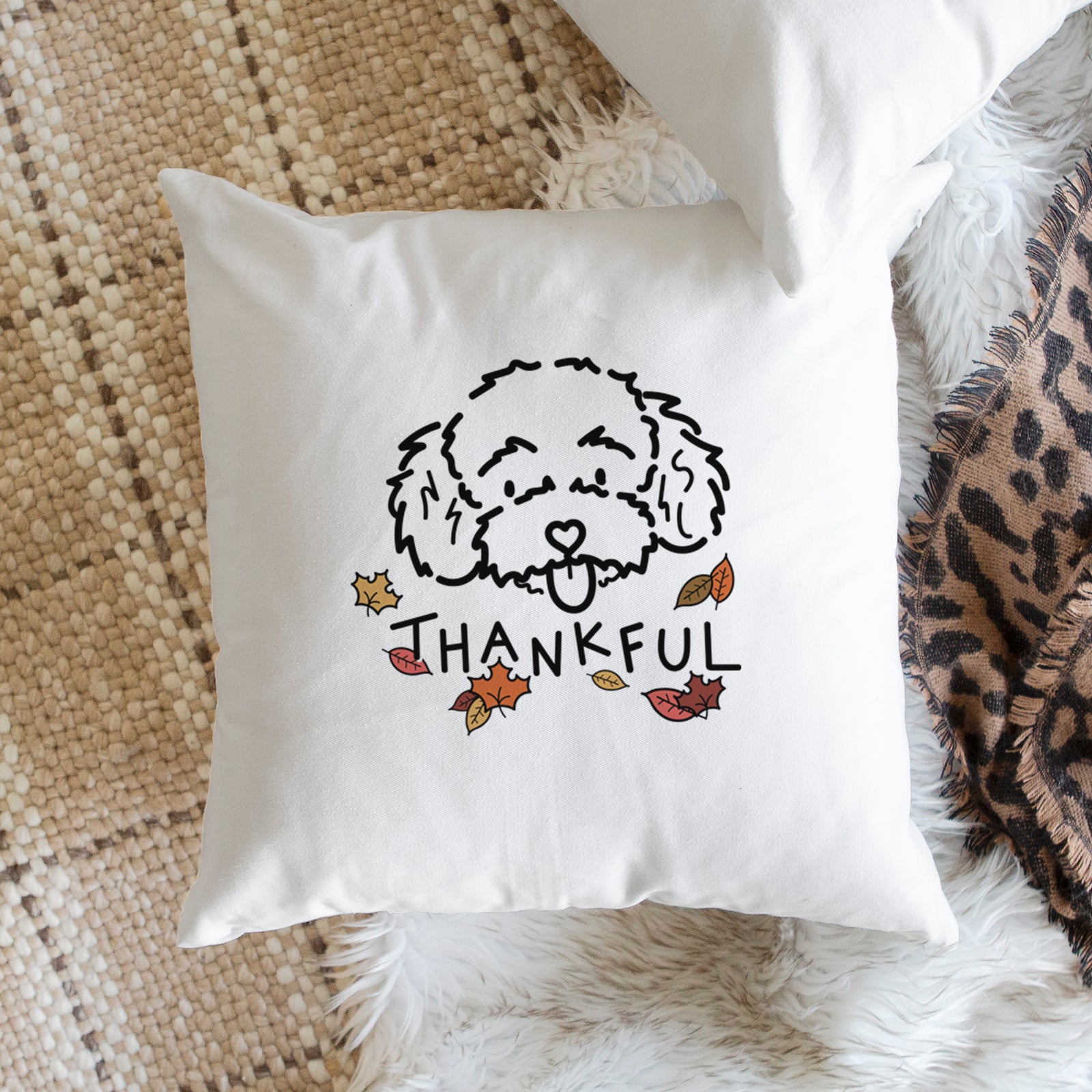 Love Always Toy Poodle - Ricci -  Throw Pillow Cover
