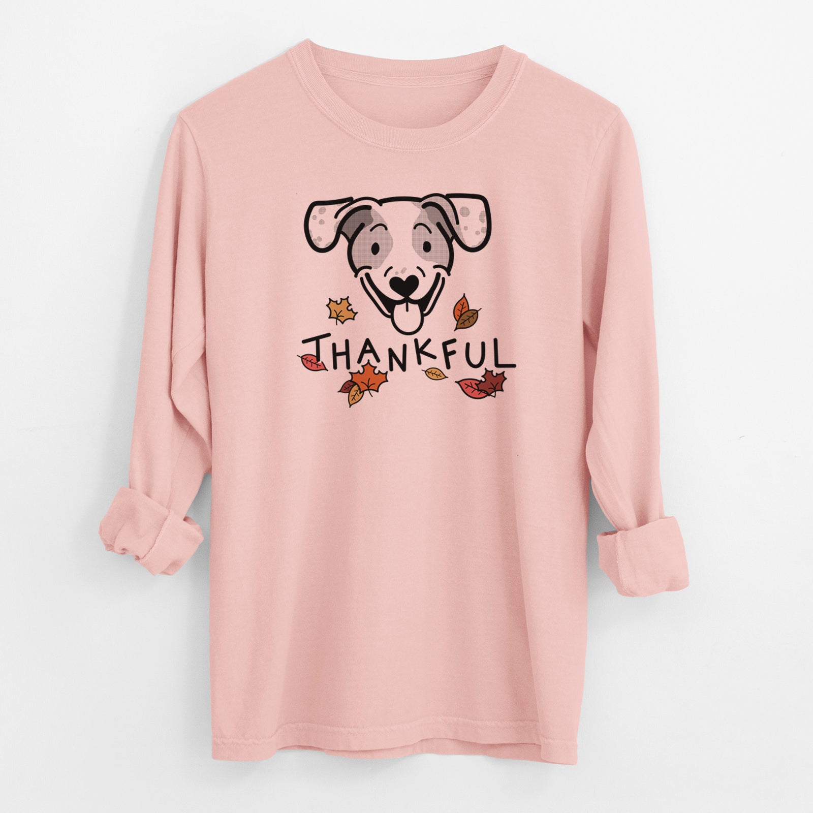 Thankful Beagle Mix - Roland - Men's Heavyweight 100% Cotton Long Sleeve