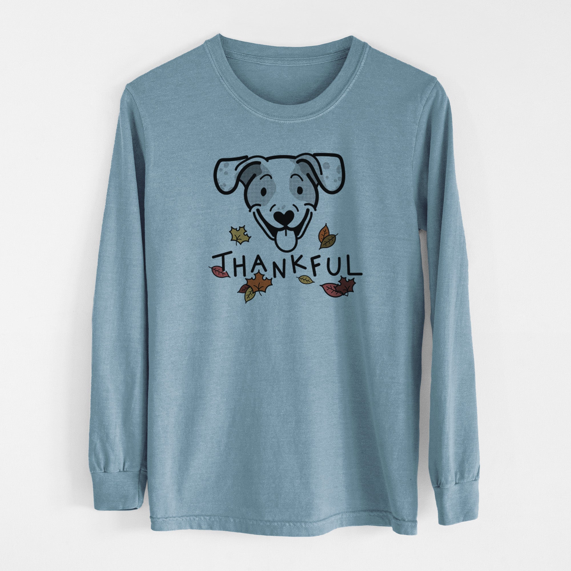 Thankful Beagle Mix - Roland - Men's Heavyweight 100% Cotton Long Sleeve