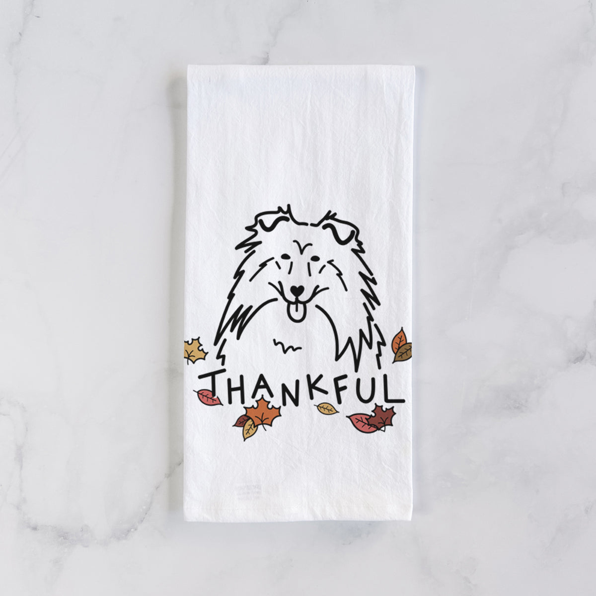 Thankful Rough Collie - Tea Towel