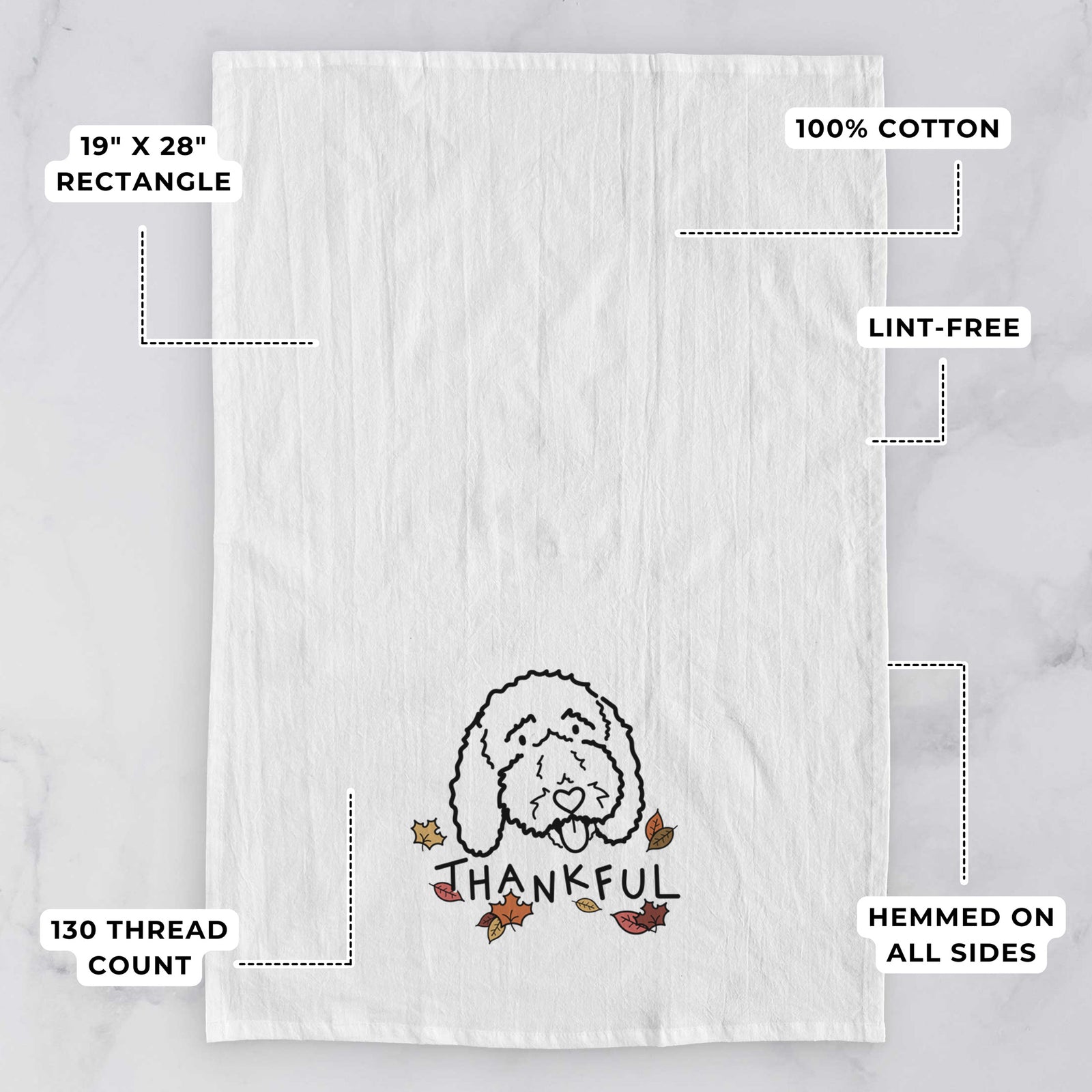 Thankful Bernedoodle - Ruby - Tea Towel