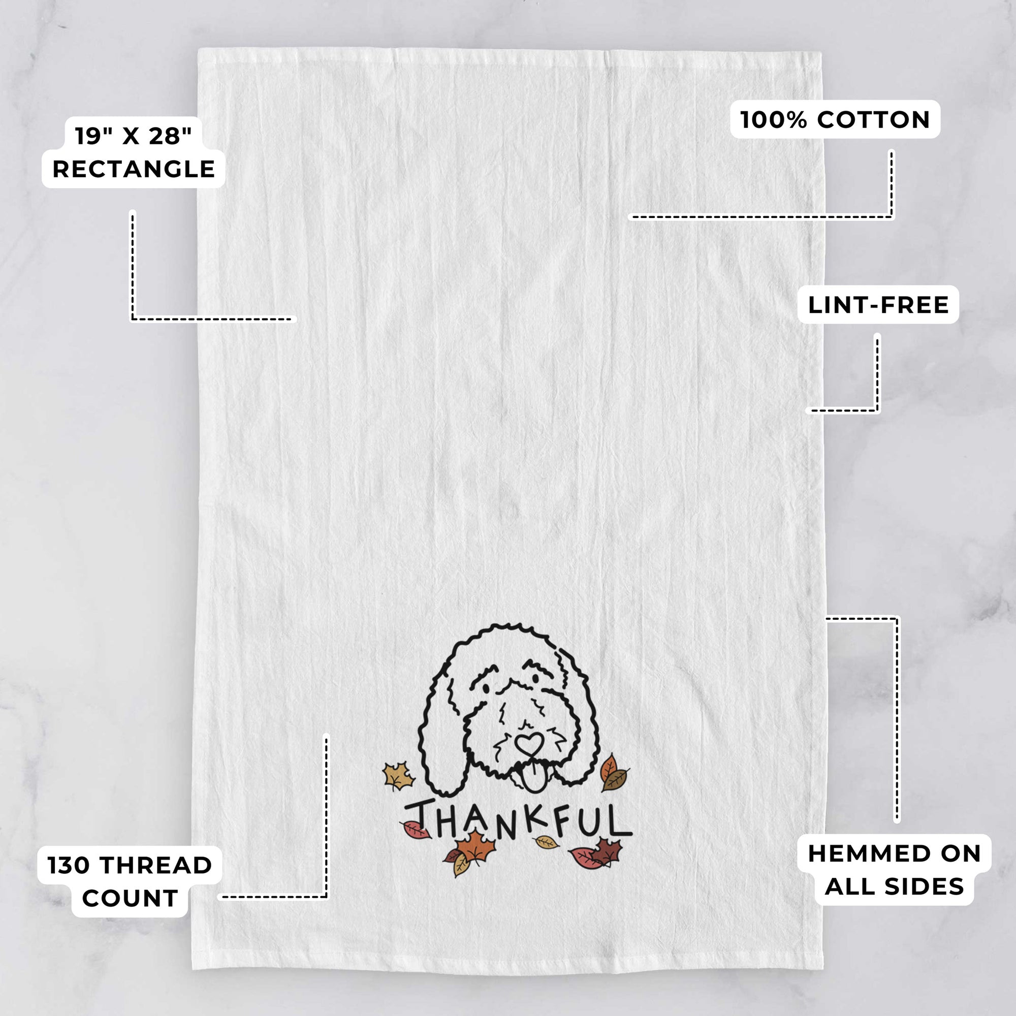 Thankful Bernedoodle - Ruby - Tea Towel