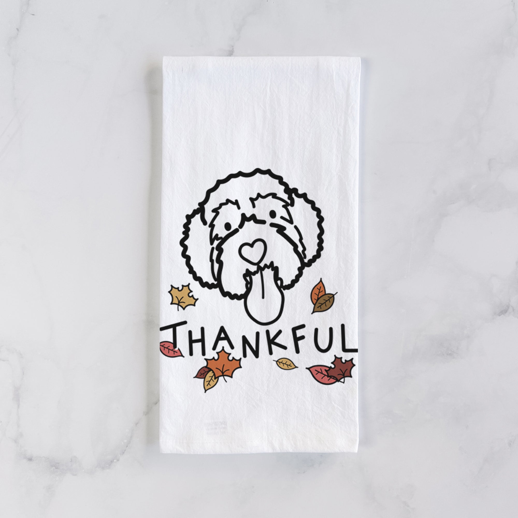 Thankful Portguese Water Dog - Sam - Tea Towel