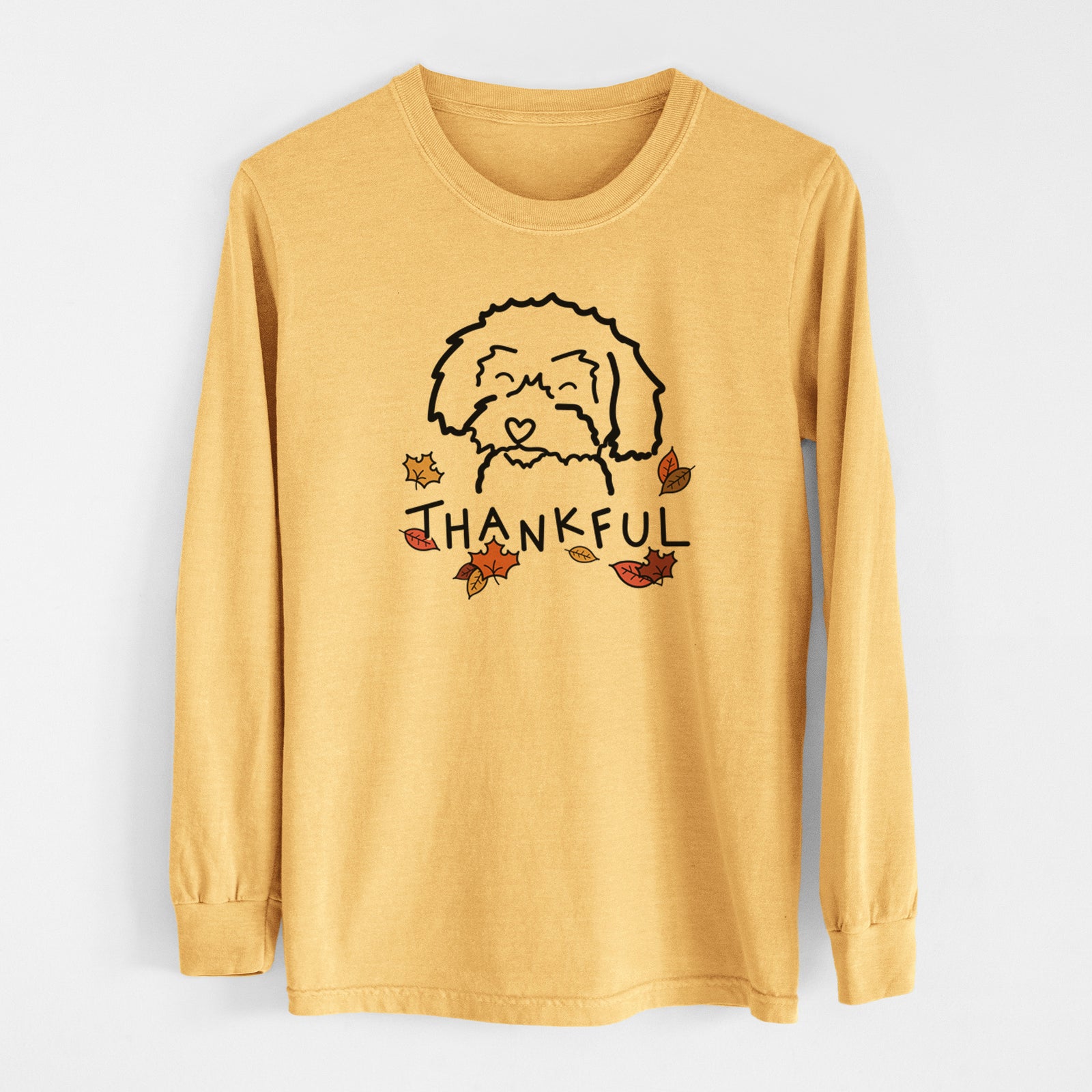 Thankful Schnoodle - Men's Heavyweight 100% Cotton Long Sleeve