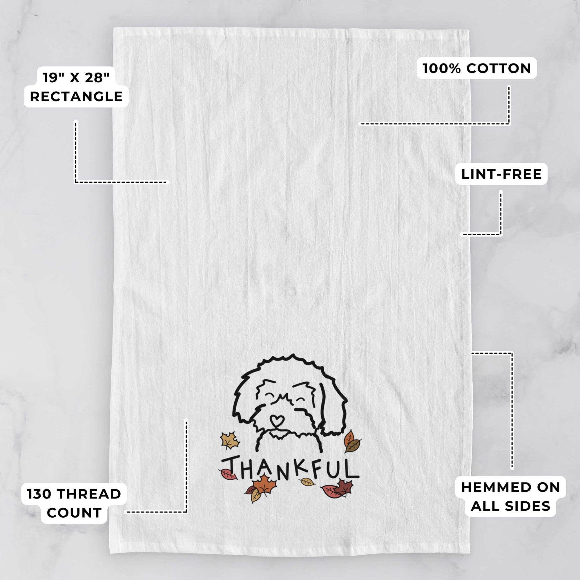 Thankful Schnoodle - Tea Towel