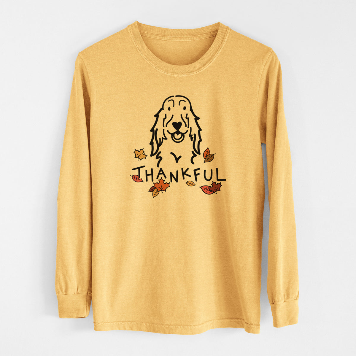 Thankful Setter - Men&#39;s Heavyweight 100% Cotton Long Sleeve