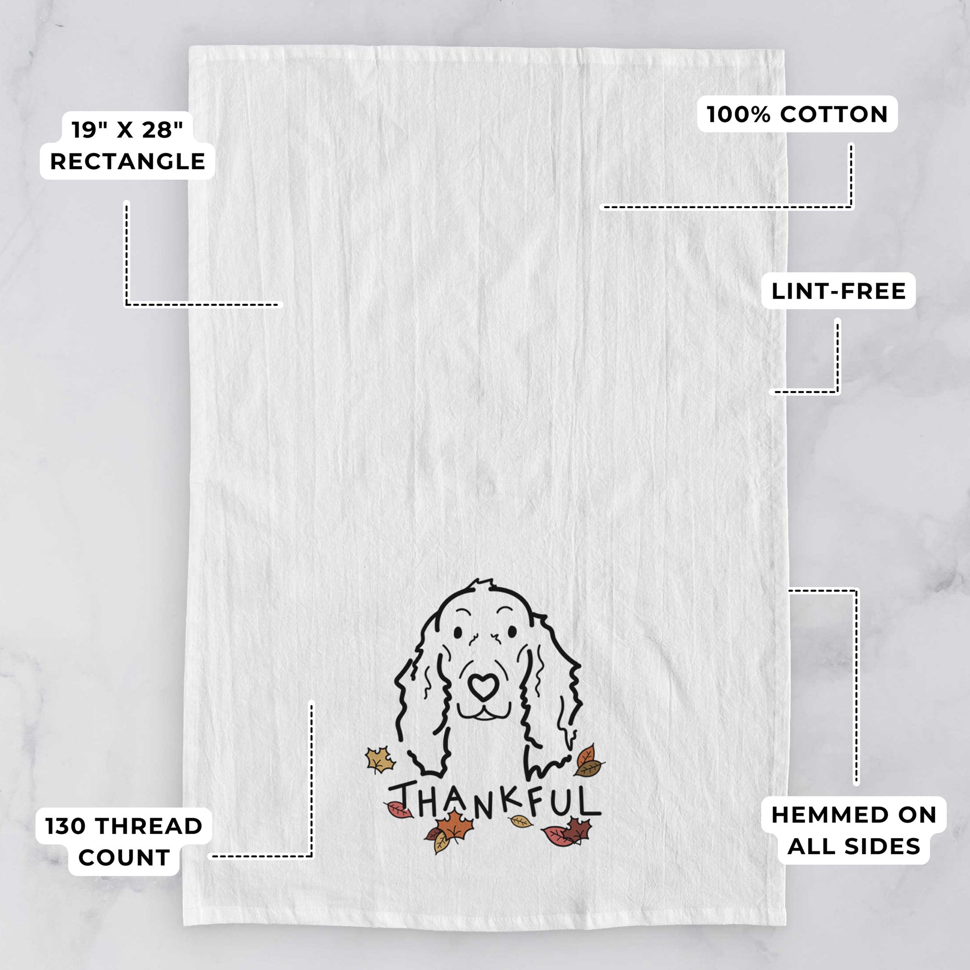 Thankful Irish Setter - Seven - Tea Towel