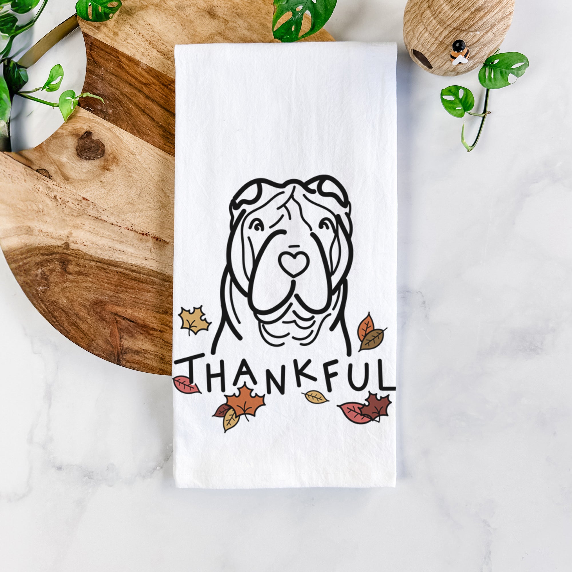 Thankful Shar Pei - Tea Towel