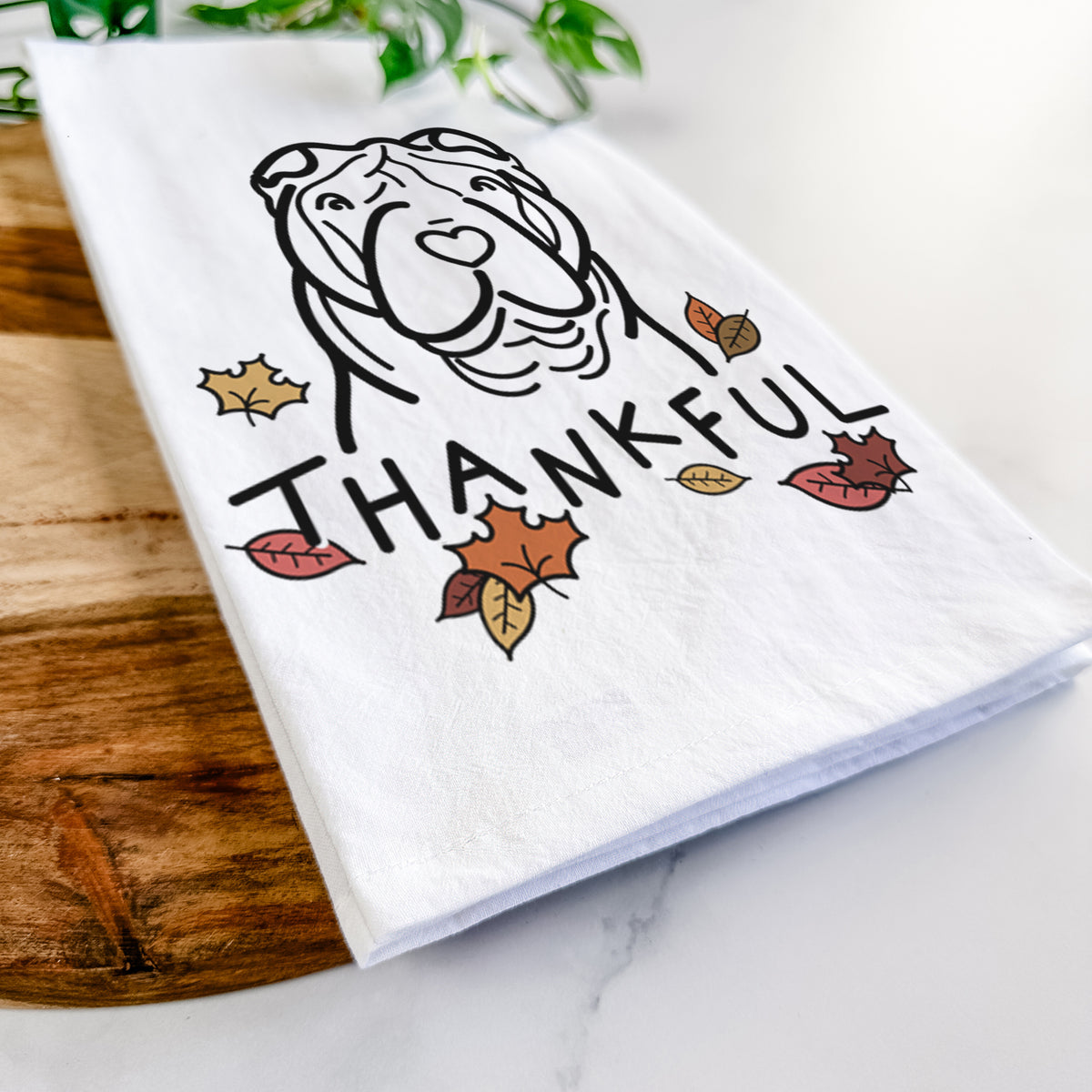 Thankful Shar Pei - Tea Towel