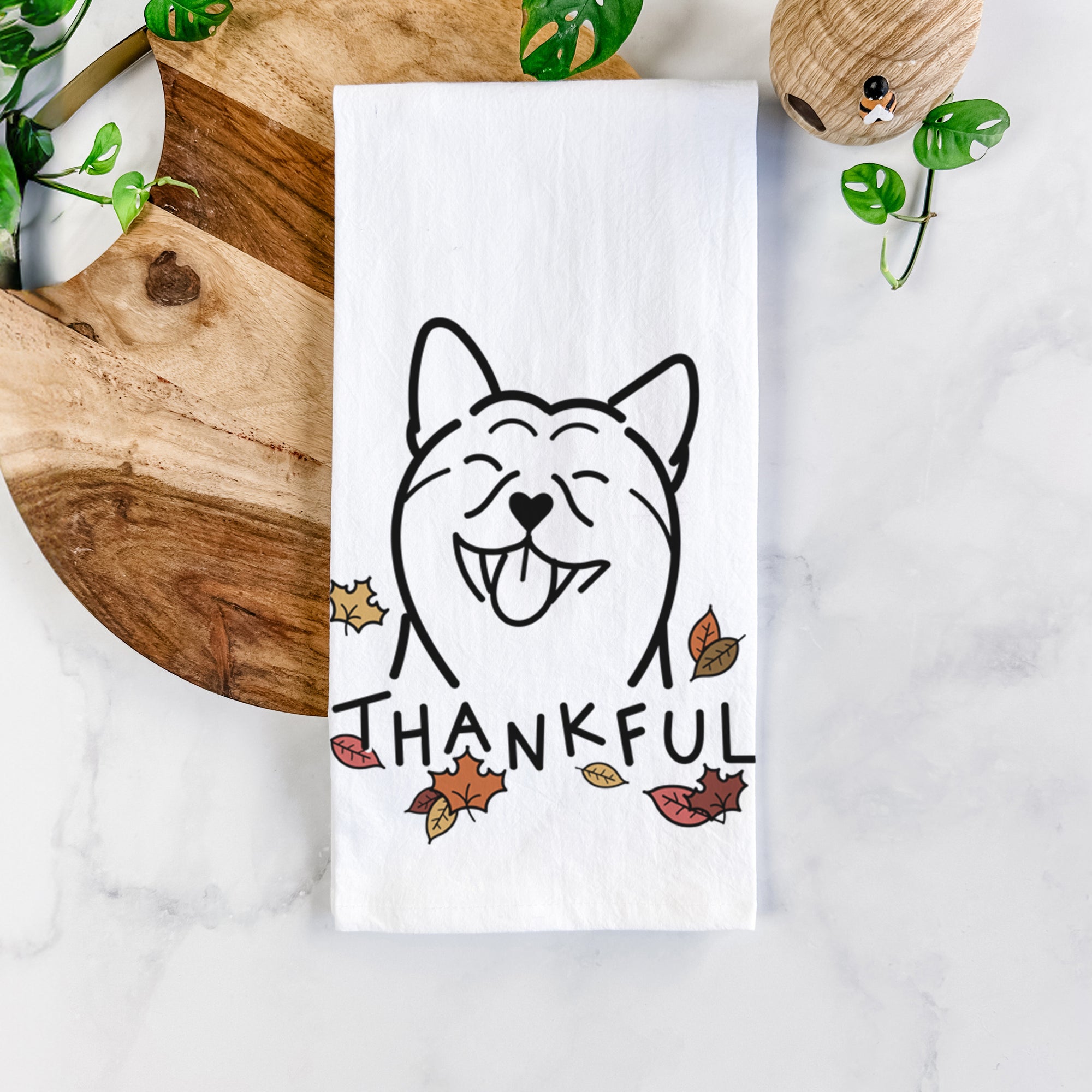 Thankful Shiba Inu - Tea Towel