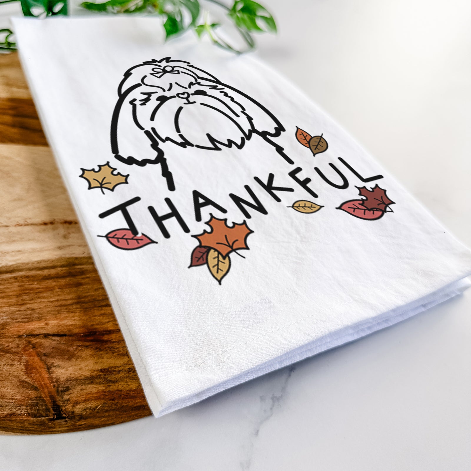 Thankful Shih Tzu - Tea Towel