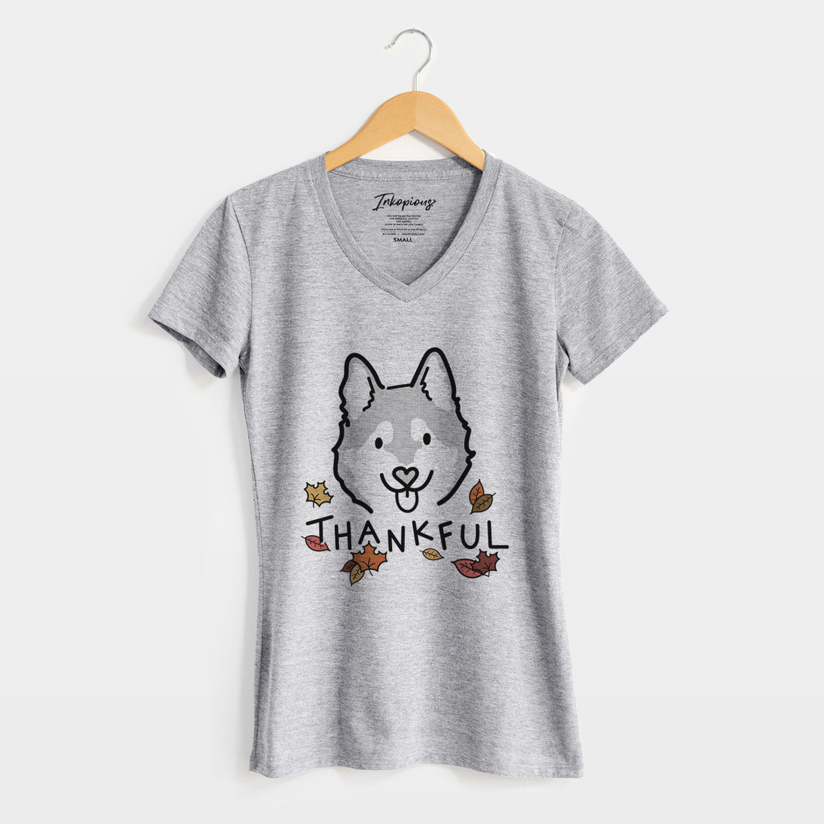 Thankful Alaskan Klee Kai - Sitka - Women's Perfect V-neck Shirt
