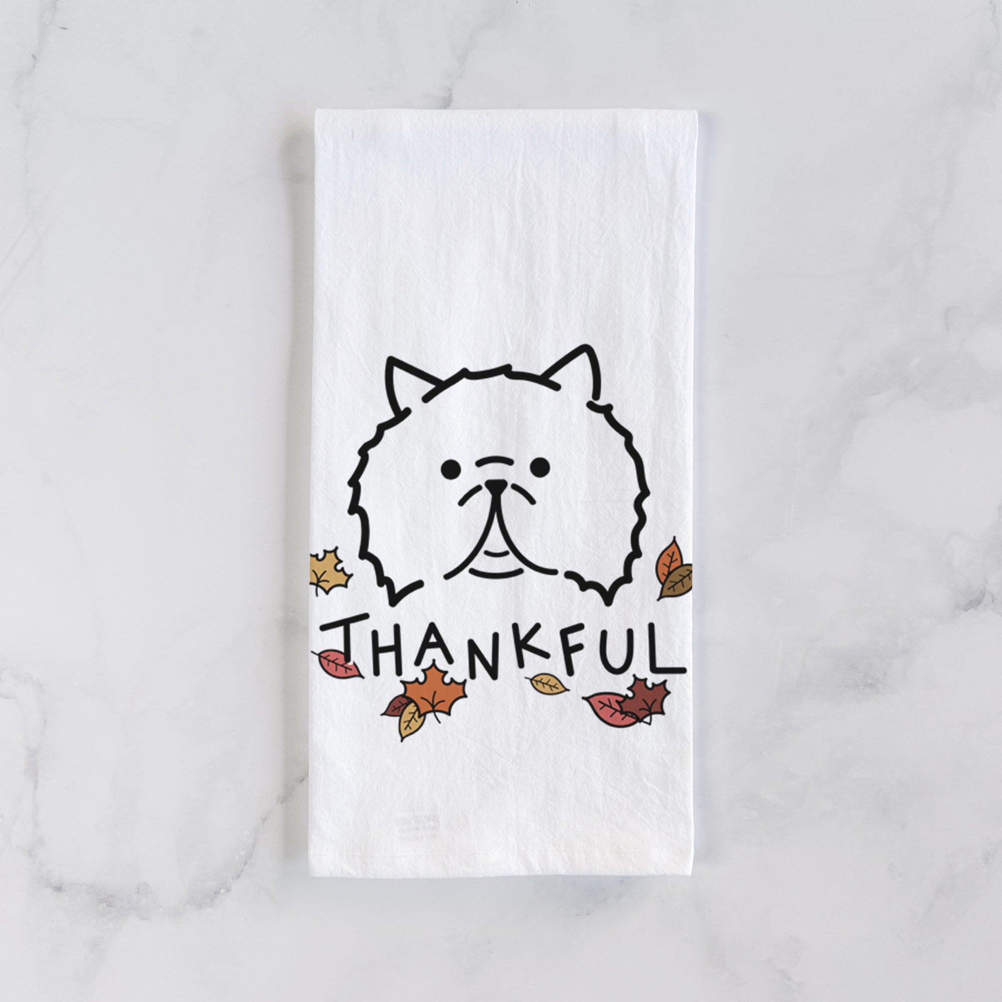 Thankful Persian Cat - Smoosh - Tea Towel