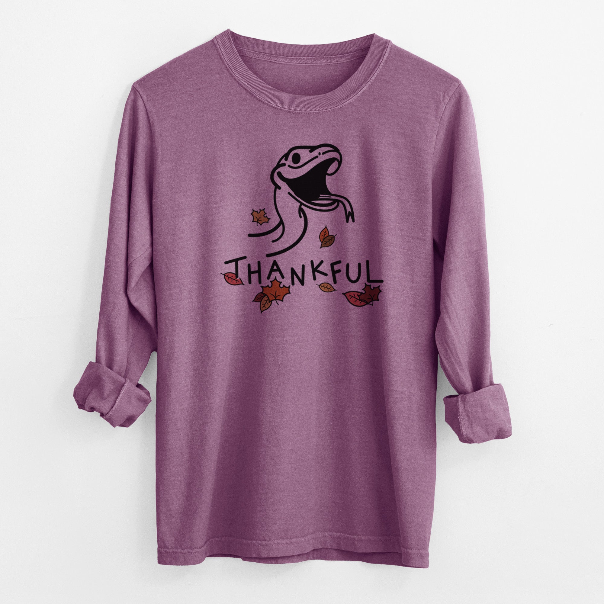 Thankful Snake - Spike - Men's Heavyweight 100% Cotton Long Sleeve