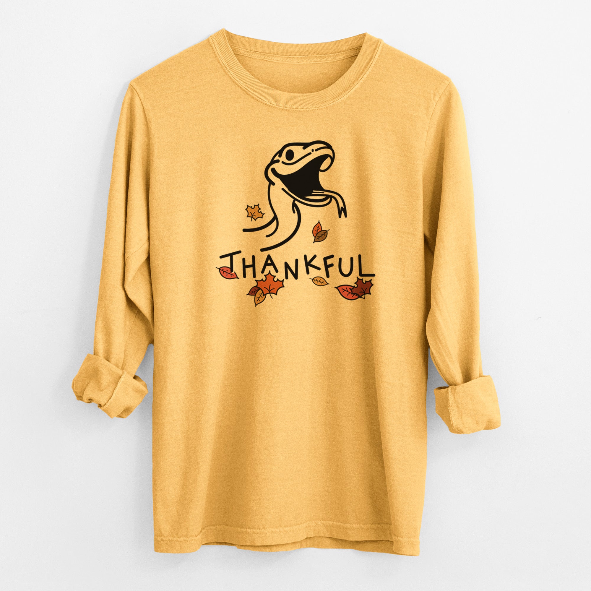 Thankful Snake - Spike - Men's Heavyweight 100% Cotton Long Sleeve