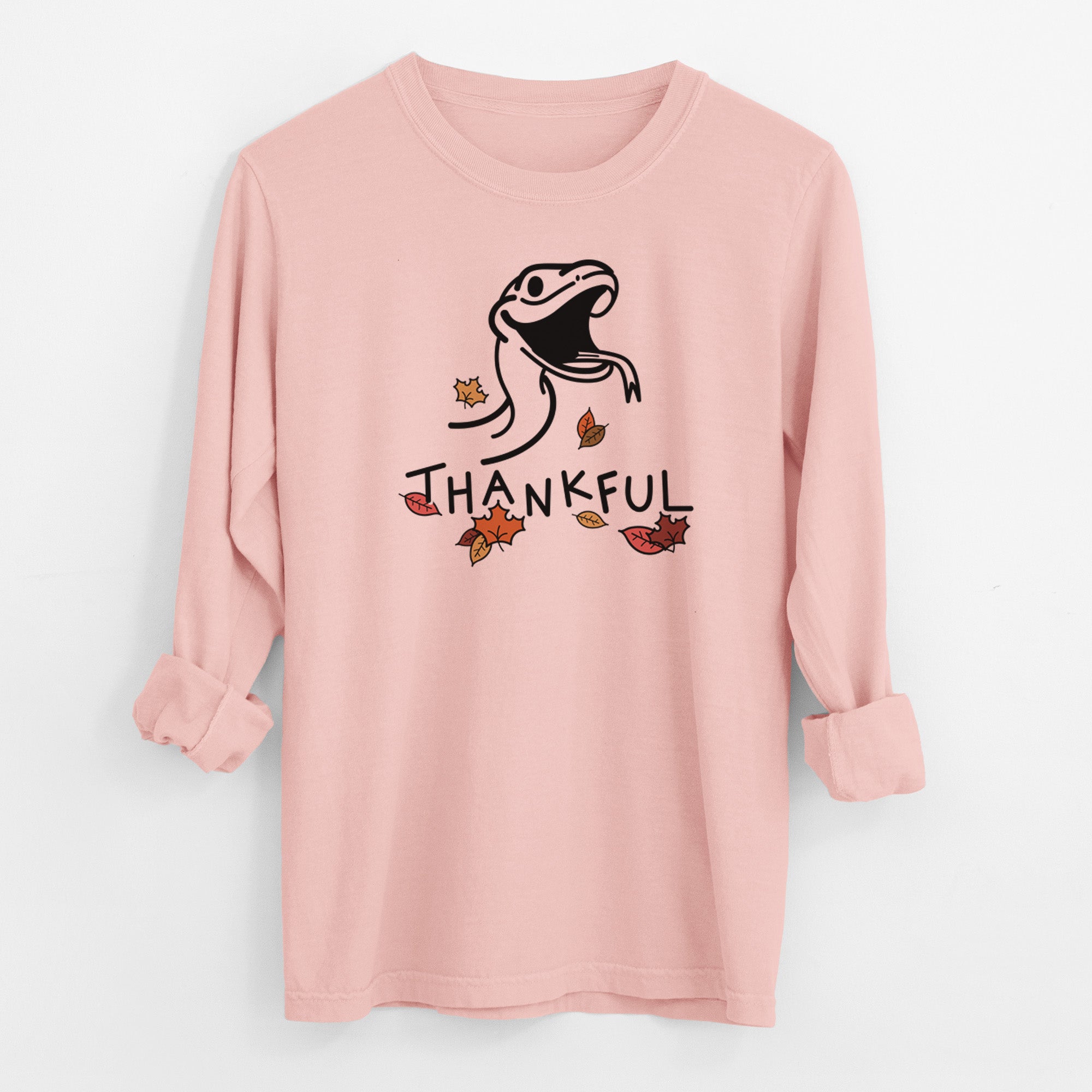 Thankful Snake - Spike - Men's Heavyweight 100% Cotton Long Sleeve